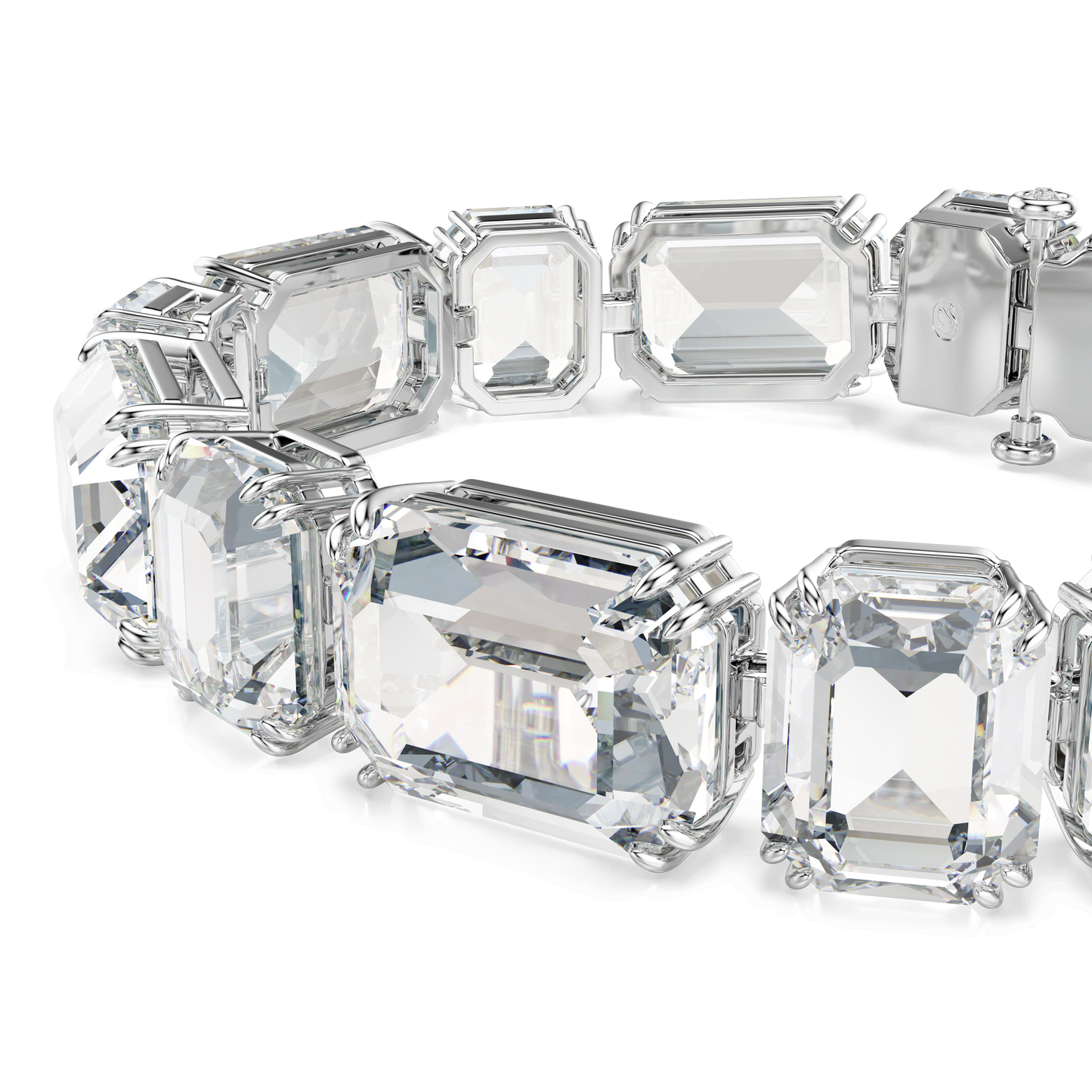 Millenia bracelet, Octagon cut, White, Rhodium plated 5705770