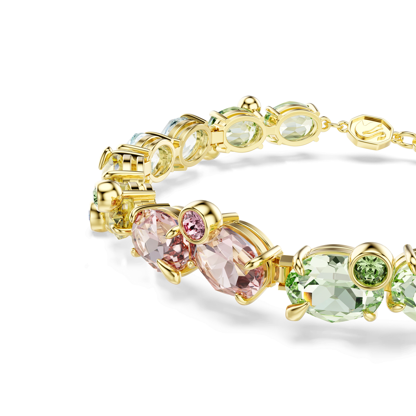 Gema bracelet, Mixed cuts, Multicolored, Gold-tone plated 5705808