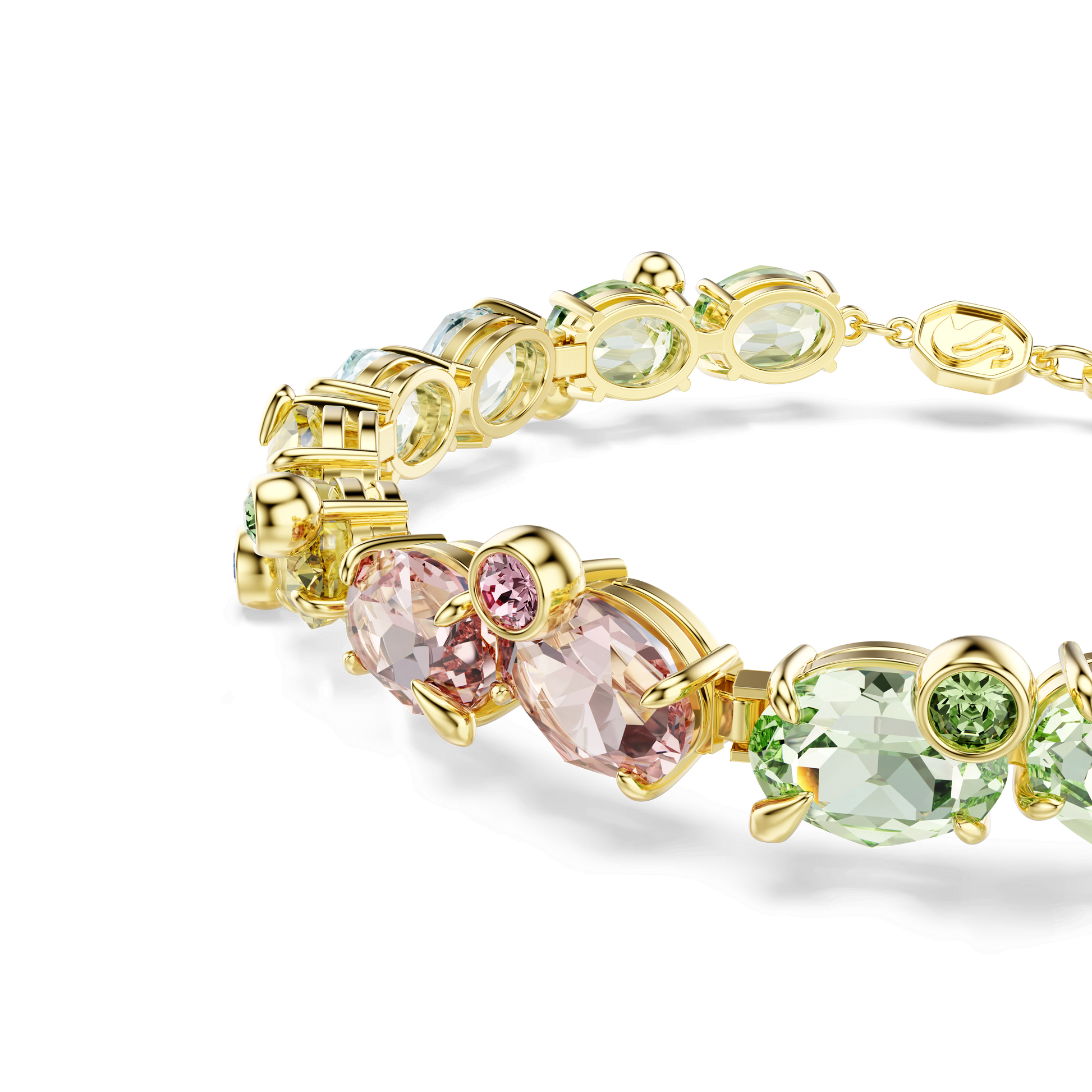 Gema bracelet, Mixed cuts, Multicolored, Gold-tone plated 5705808