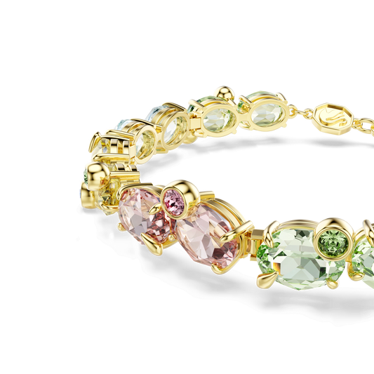 Gema bracelet, Mixed cuts, Multicolored, Gold-tone plated 5705808