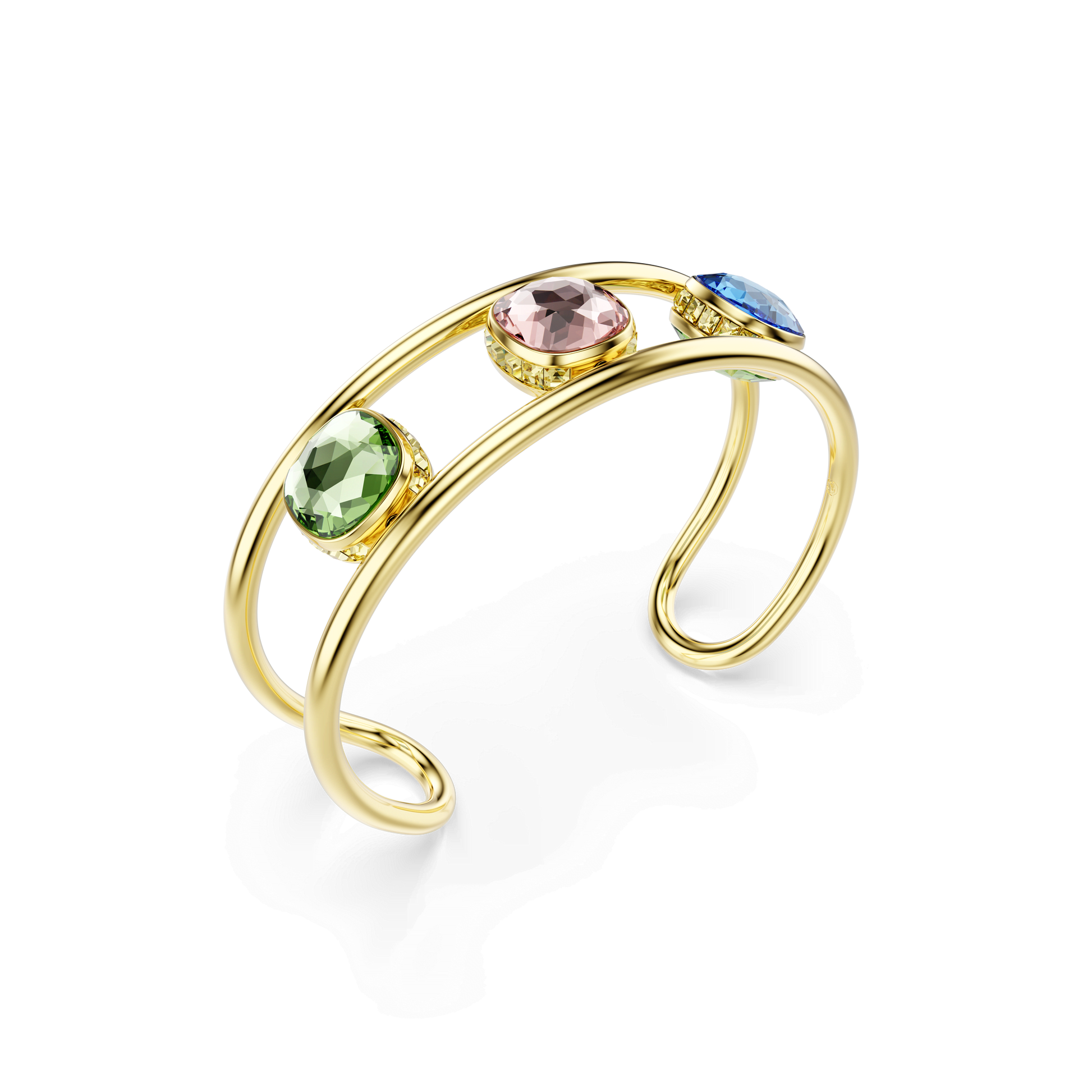 Chroma cuff, Cushion cut, Multicolored, Gold-tone plated 5705836