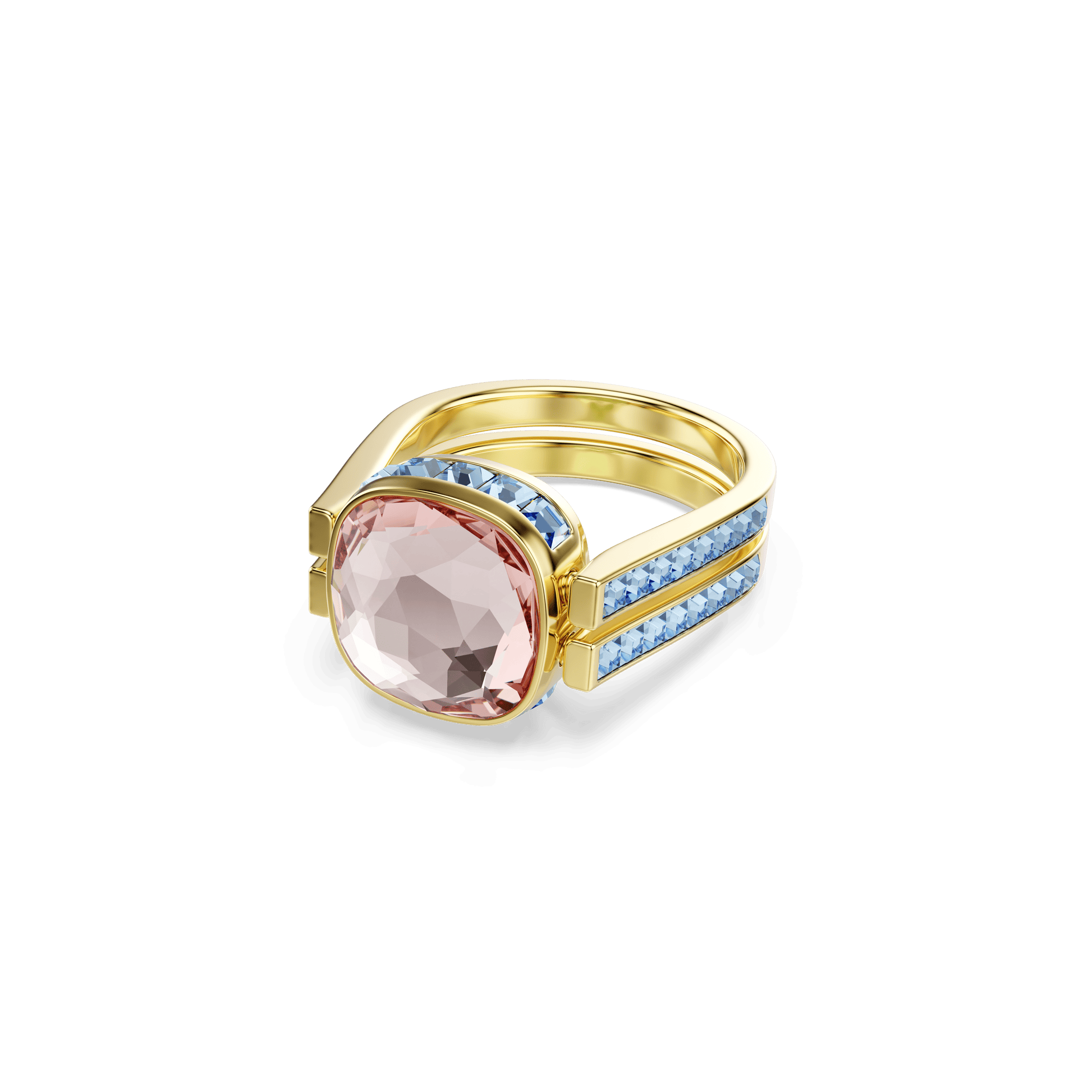 Chroma ring, Cushion cut, Multicolored, Gold-tone plated 5706306