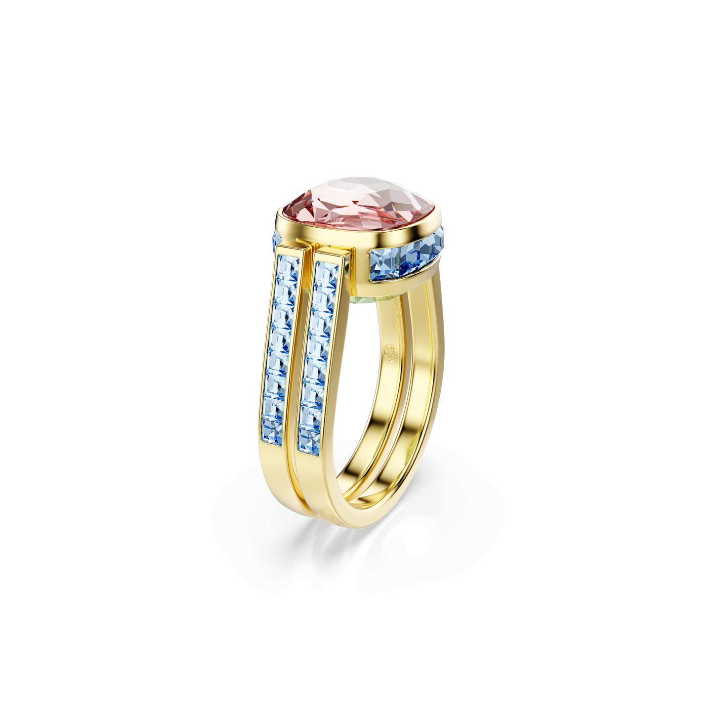Chroma ring, Cushion cut, Multicolored, Gold-tone plated 5706306