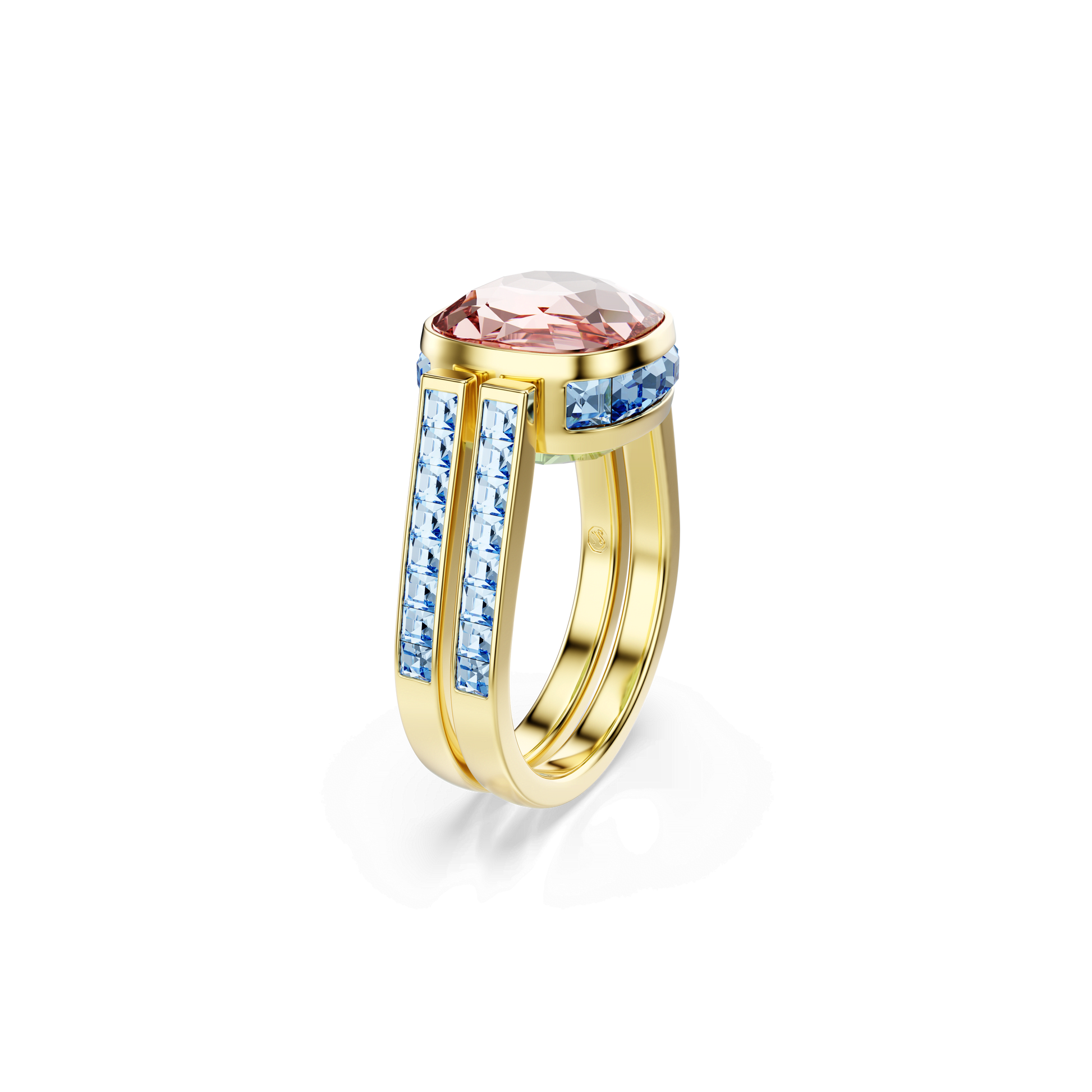 Chroma ring, Cushion cut, Multicolored, Gold-tone plated 5706306