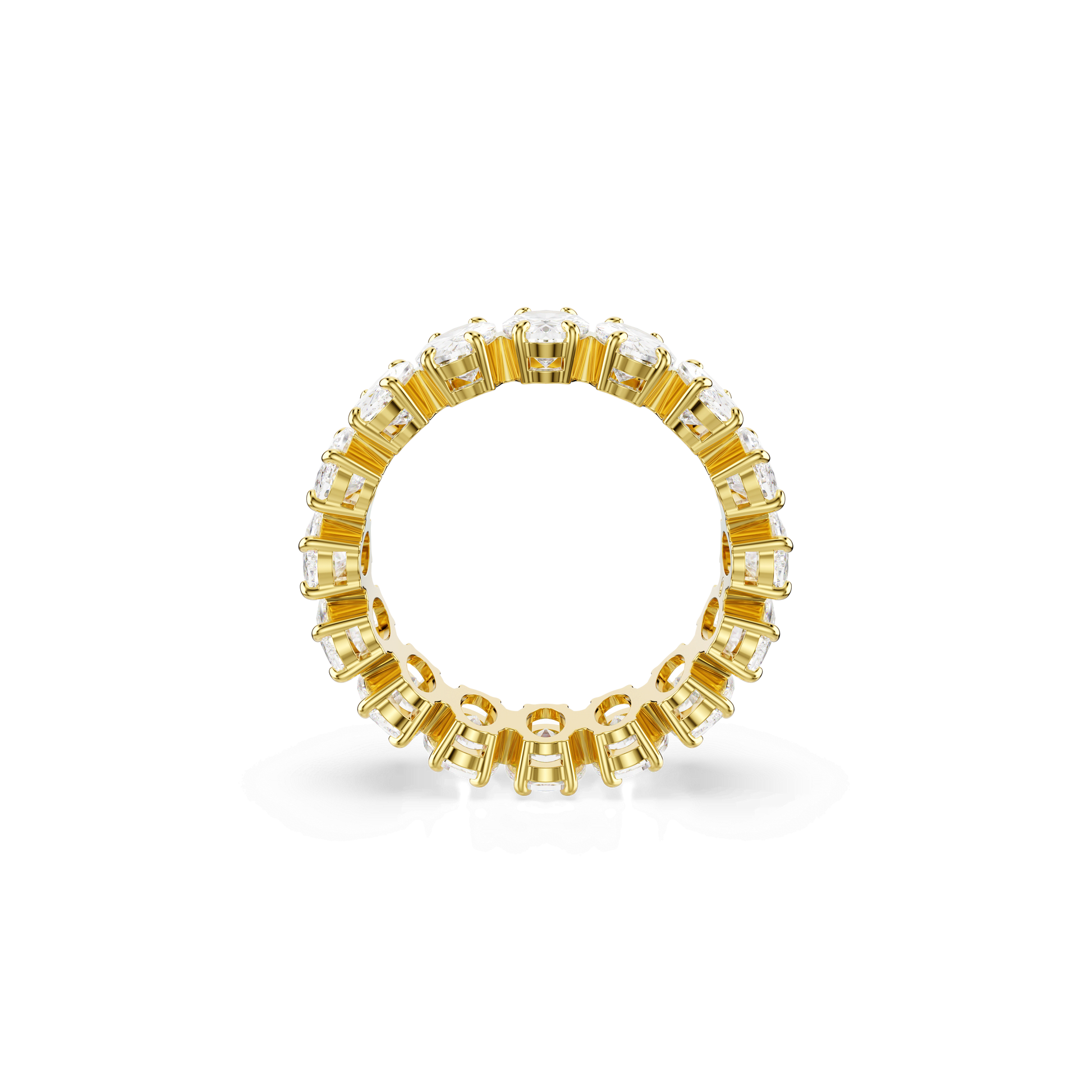 Matrix ring, Oval cut, White, Gold-tone plated 5707188