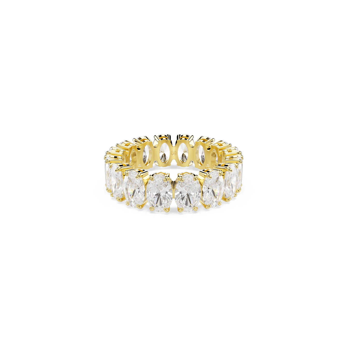 Matrix ring, Oval cut, White, Gold-tone plated 5707191