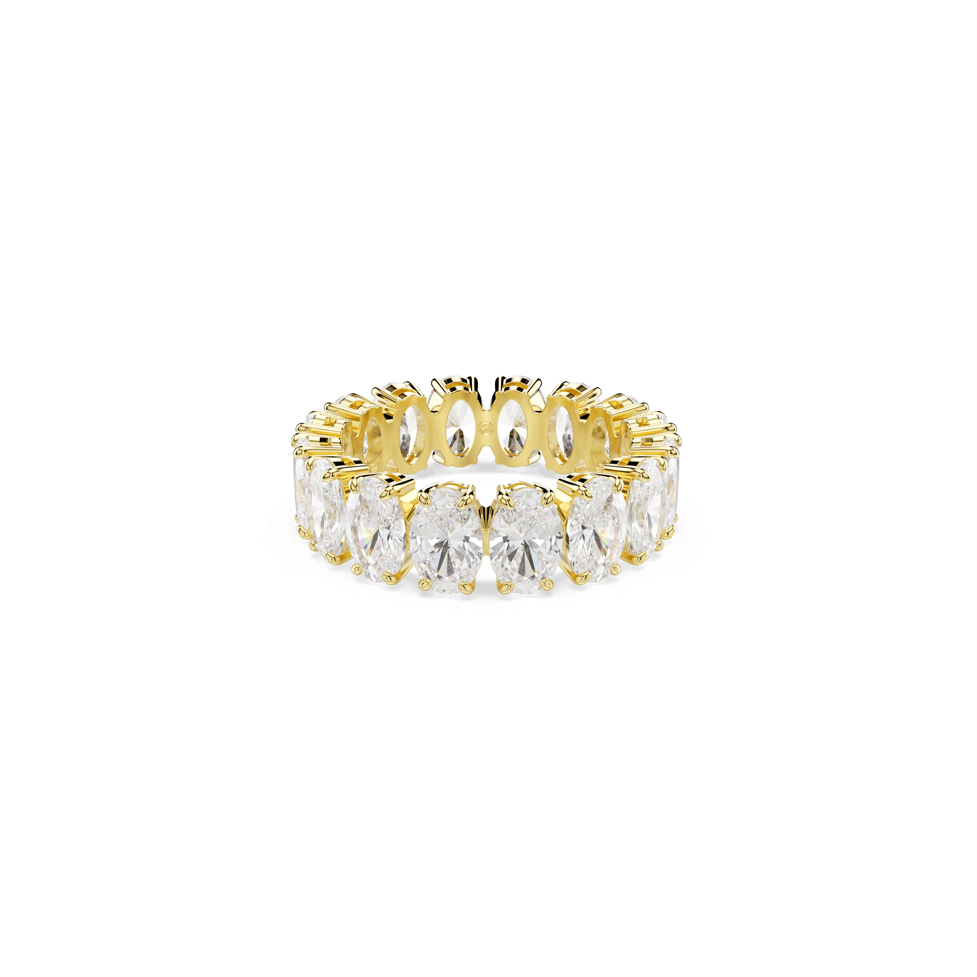 Matrix ring, Oval cut, White, Gold-tone plated 5707192