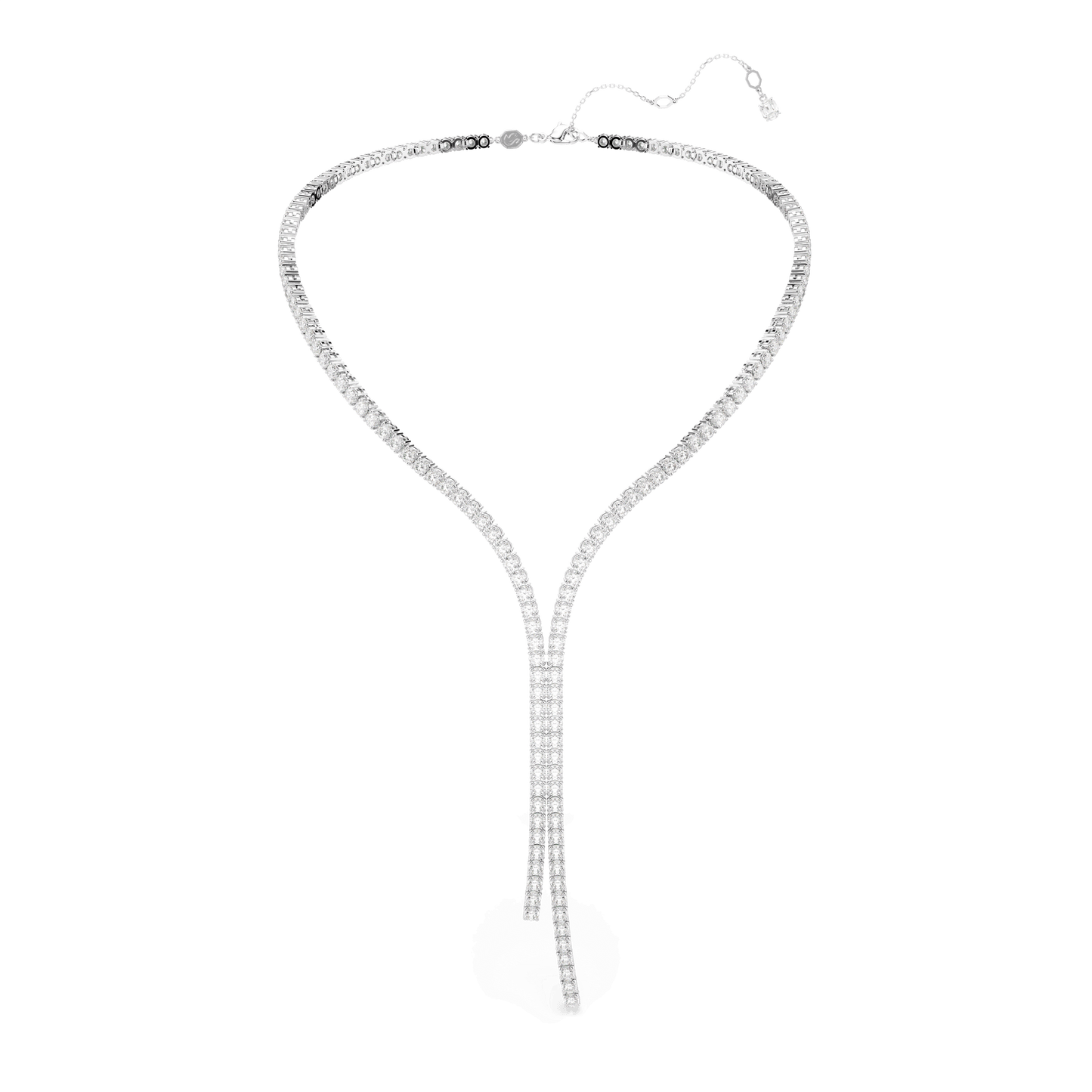 Matrix Y necklace, Round cut, White, Rhodium plated 5707988