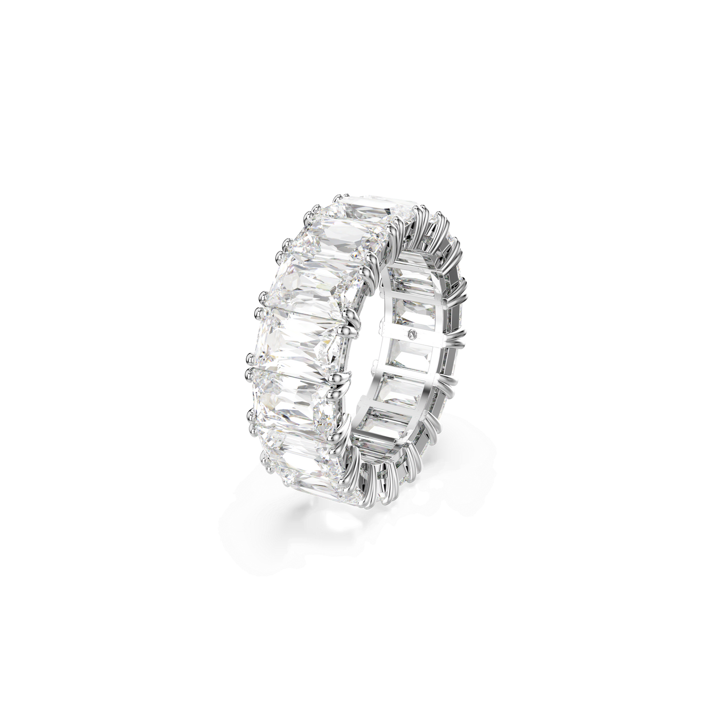Matrix Vittore ring, Baguette cut, White, Rhodium plated 5709275