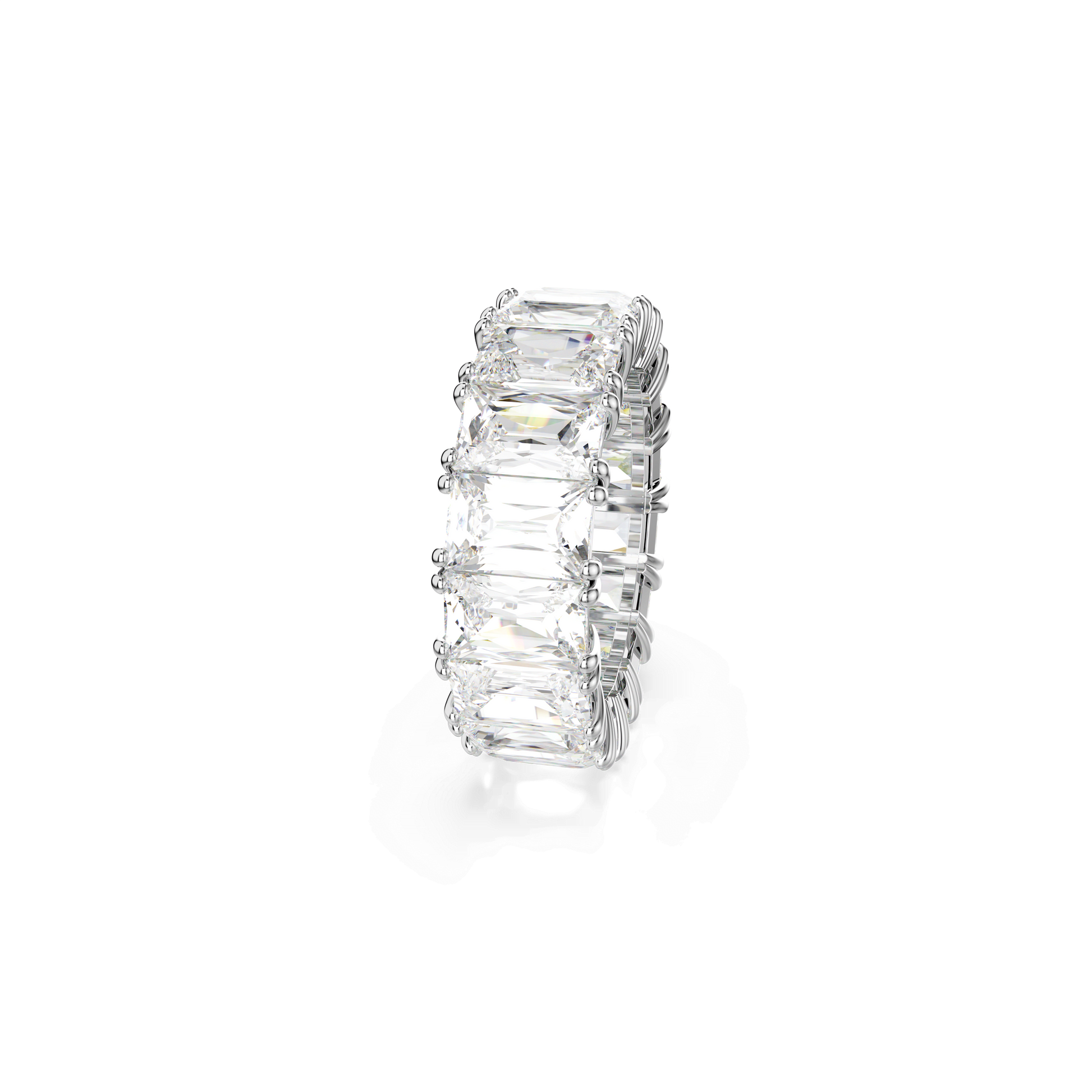 Matrix Vittore ring, Baguette cut, White, Rhodium plated 5709278