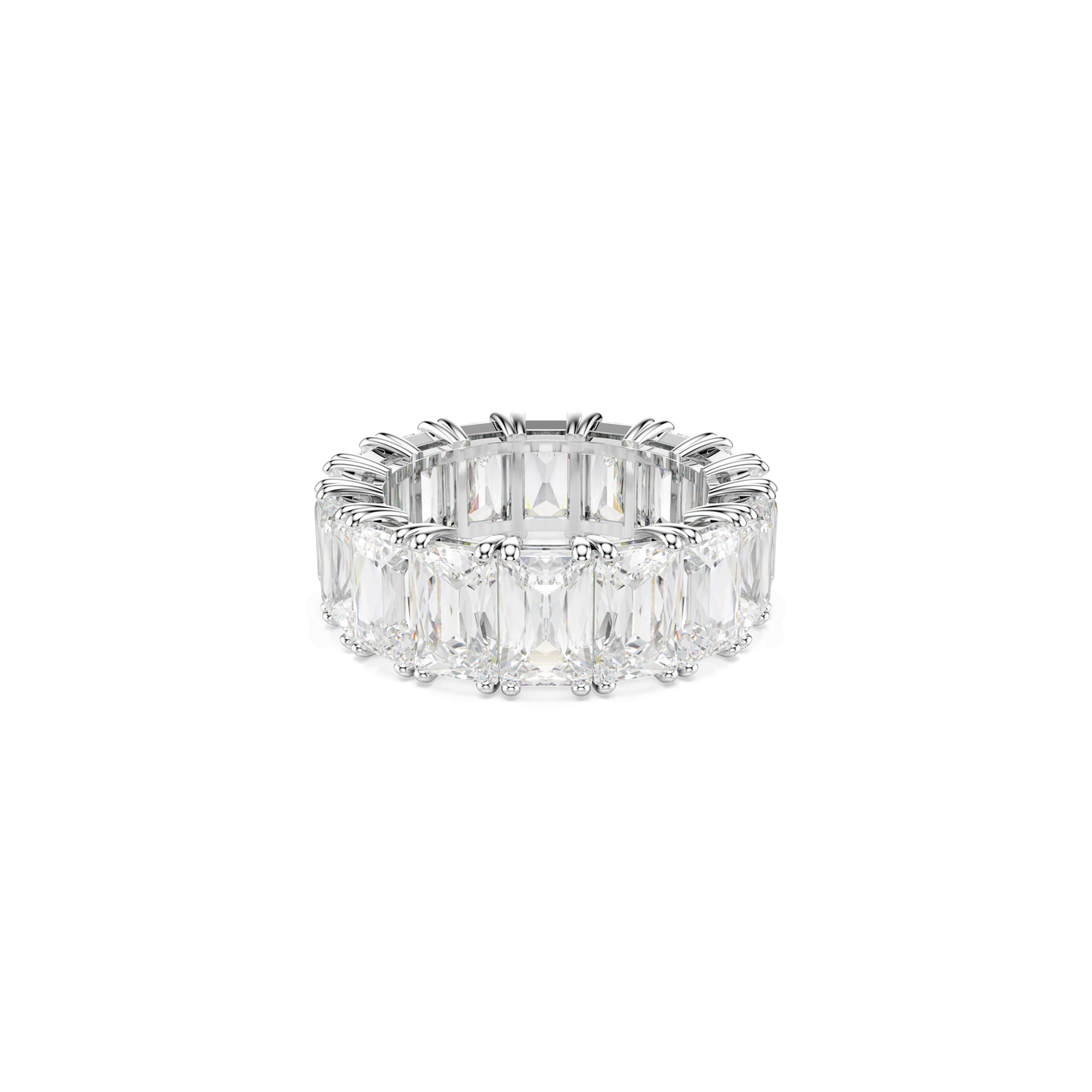 Matrix Vittore ring, Baguette cut, White, Rhodium plated 5709279