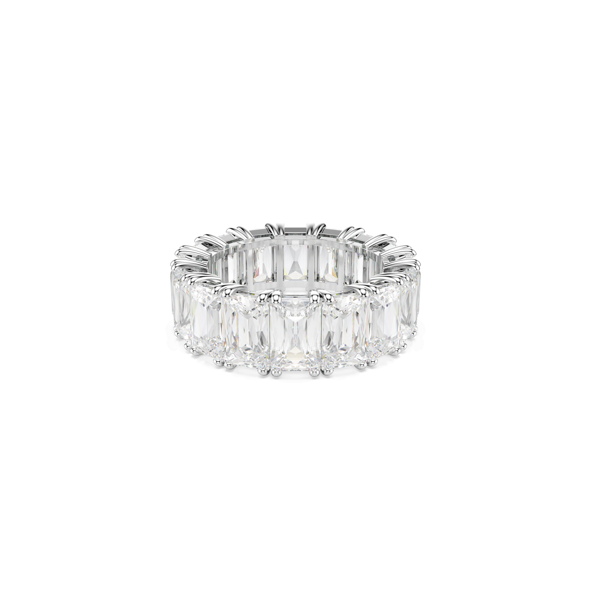 Matrix Vittore ring, Baguette cut, White, Rhodium plated 5709279