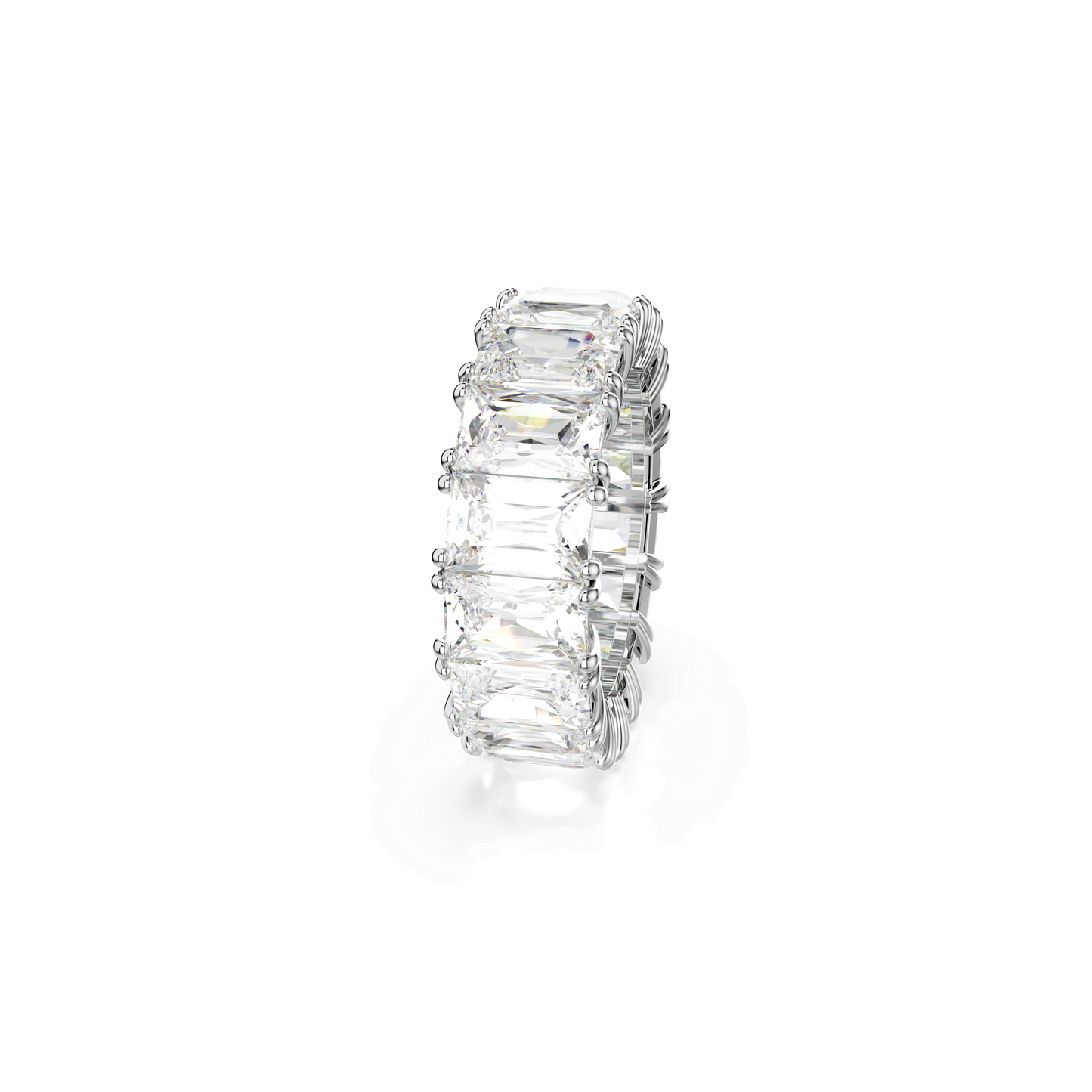 Matrix Vittore ring, Baguette cut, White, Rhodium plated 5709279