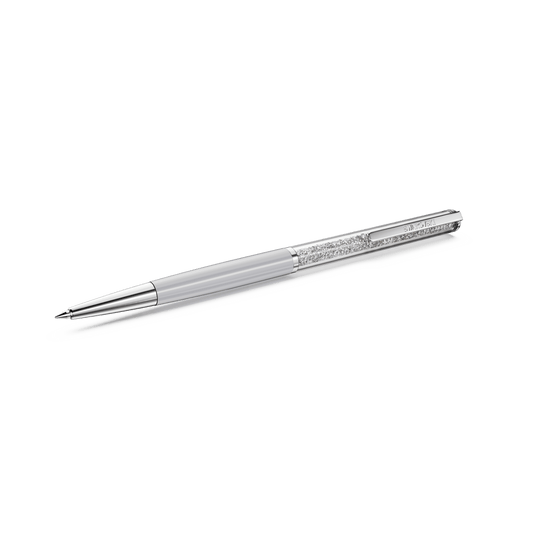 Crystalline ballpoint pen, Gray, Gray lacquered, Chrome Plated 5709613