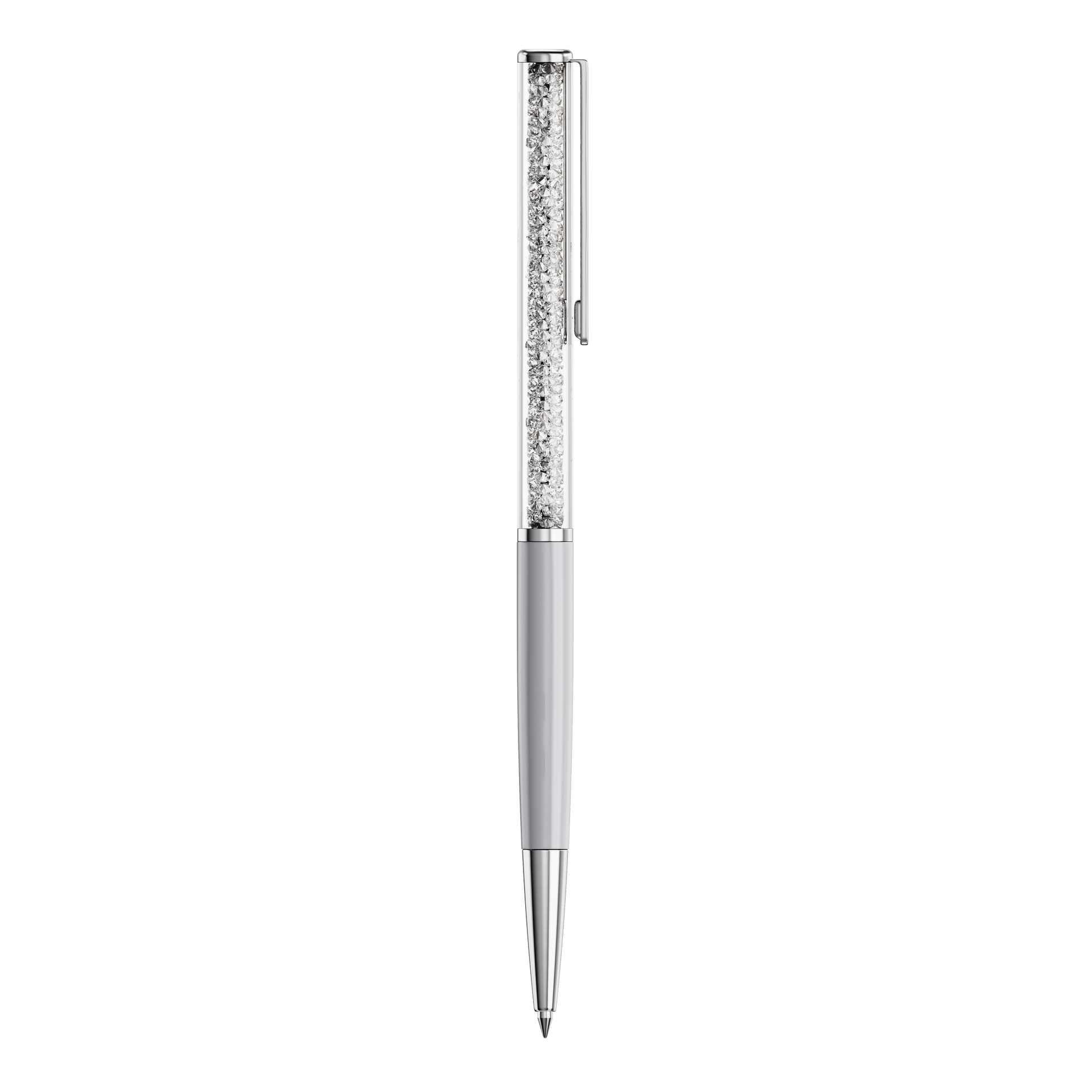 Crystalline ballpoint pen, Gray, Gray lacquered, Chrome Plated 5709613