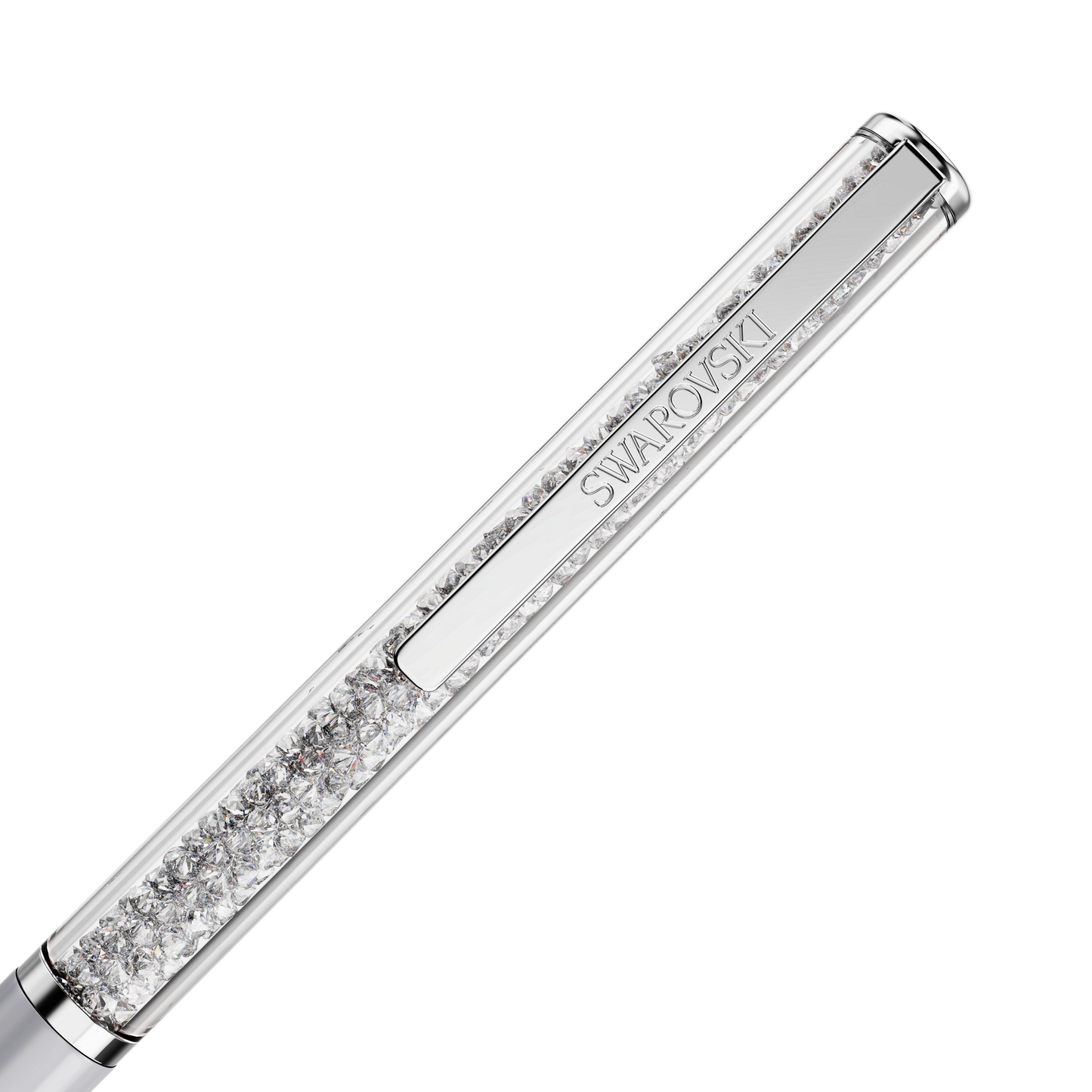 Crystalline ballpoint pen, Gray, Gray lacquered, Chrome Plated 5709613