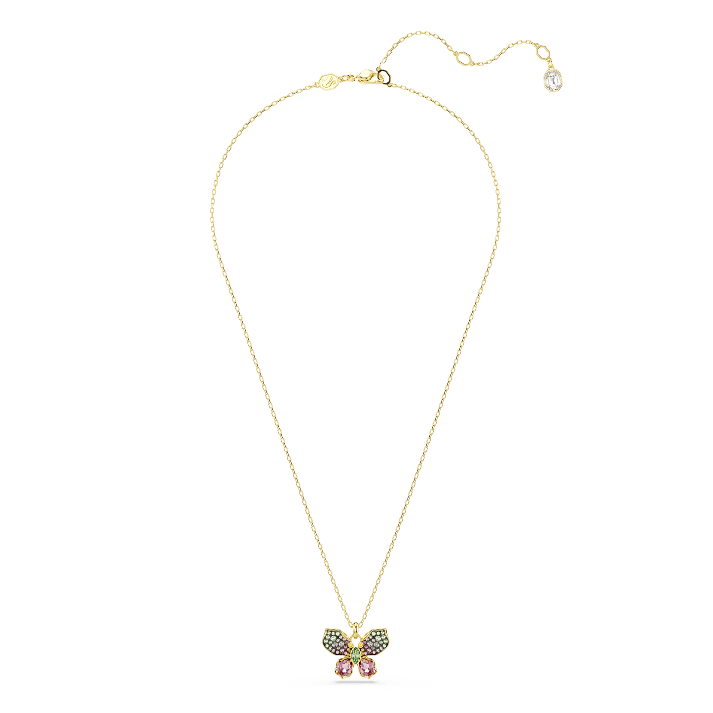Idyllia pendant, Mixed cuts, Pavé, Butterfly, Multicolored, Gold-tone plated 5709950