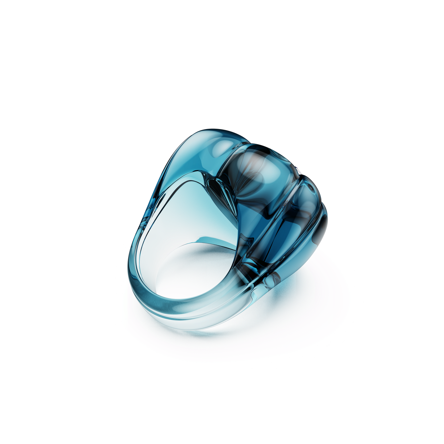 Dulcis cocktail ring, Heart cut, Pavé, Heart, Blue 5709966
