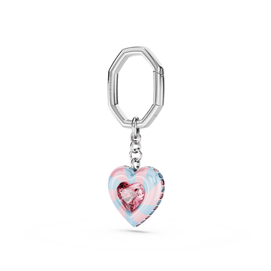 Key ring, Heart cut, Heart, Multicolored, Rhodium plated 5713882