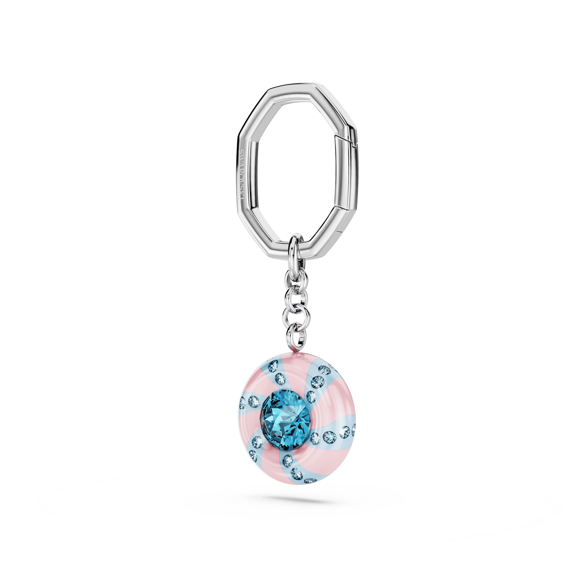 Key ring, Round cut, Multicolored, Rhodium plated 5713885