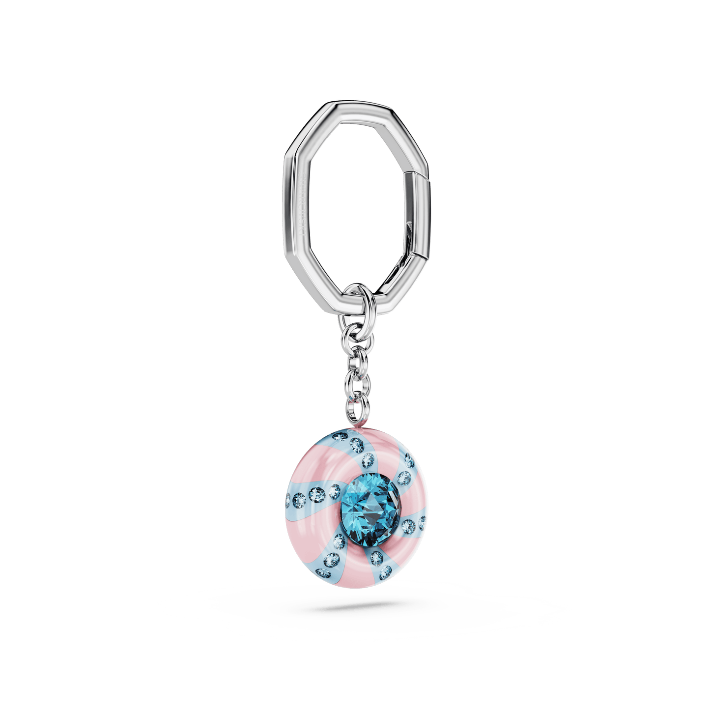 Key ring, Round cut, Multicolored, Rhodium plated 5713885