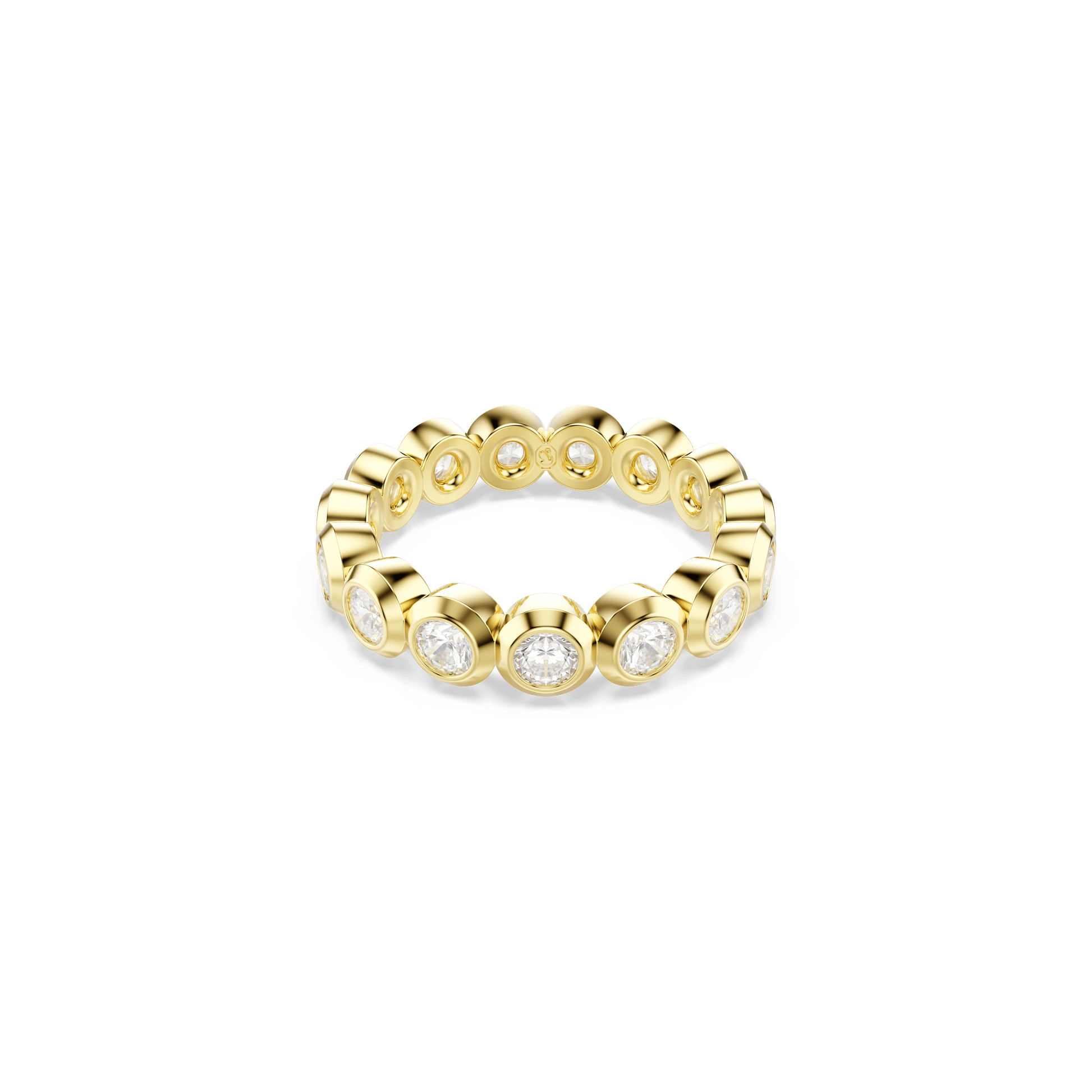 Imber ring, Round cut, White, Gold-tone plated 5714312