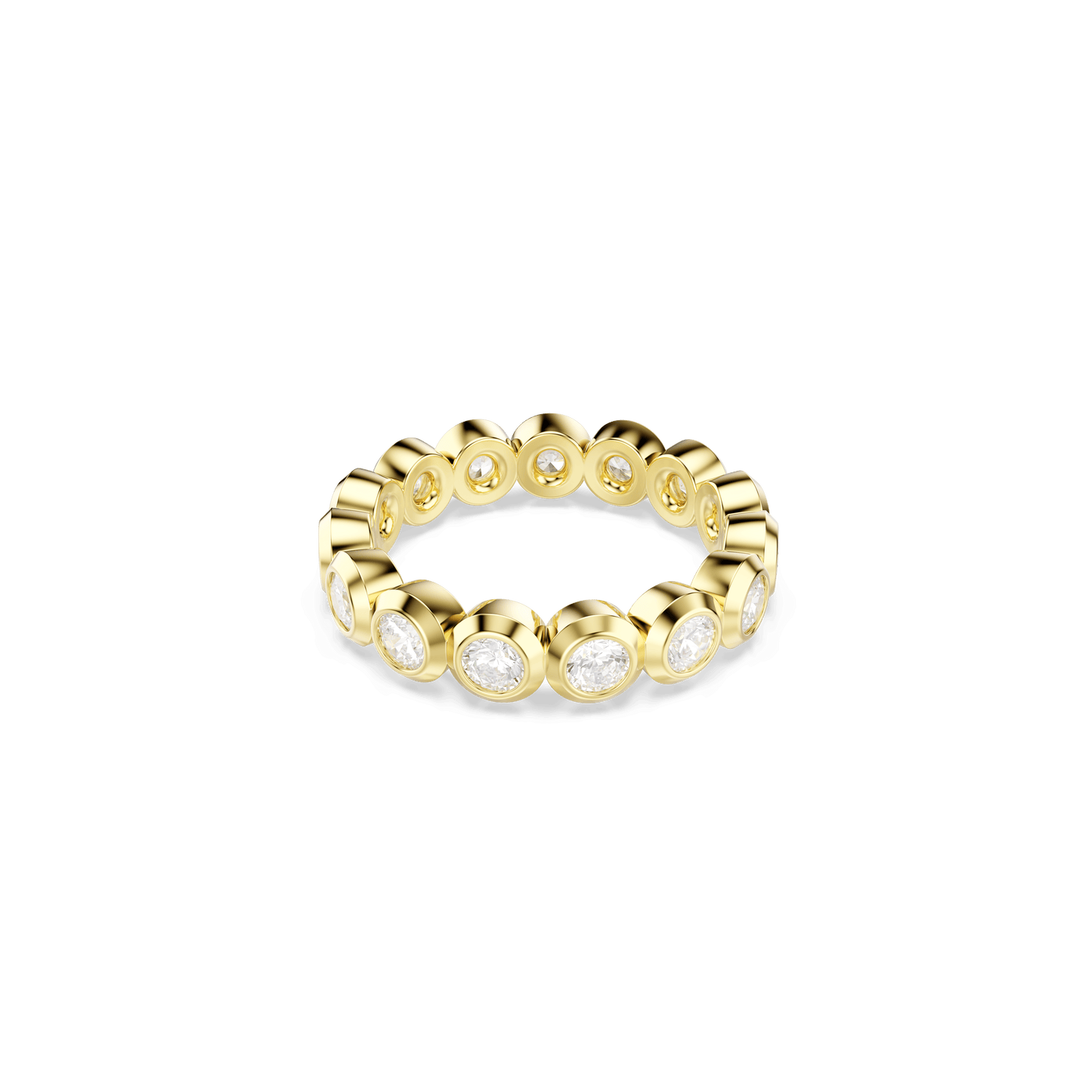 Imber ring, Round cut, White, Gold-tone plated 5714313
