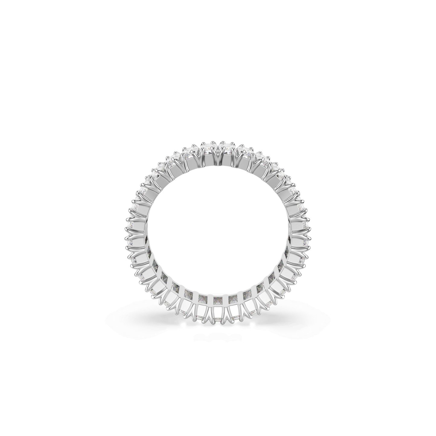 Matrix ring, Baguette cut, White, Silver-tone finish 5714336