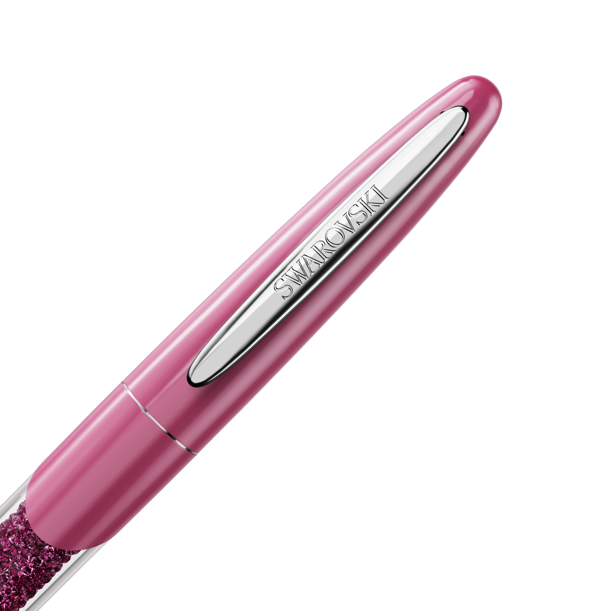 Crystalline rollerball pen, Pink, Chrome plated 5717141