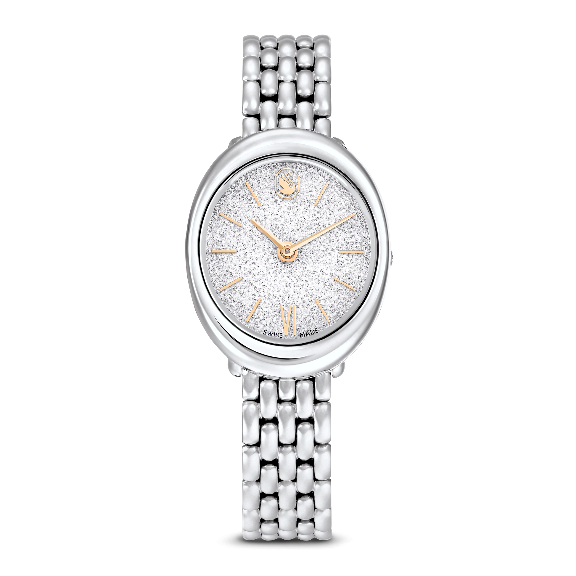 Imber bangle watch, Swiss Made, Metal bracelet, Silver tone, Stainless steel 5717590
