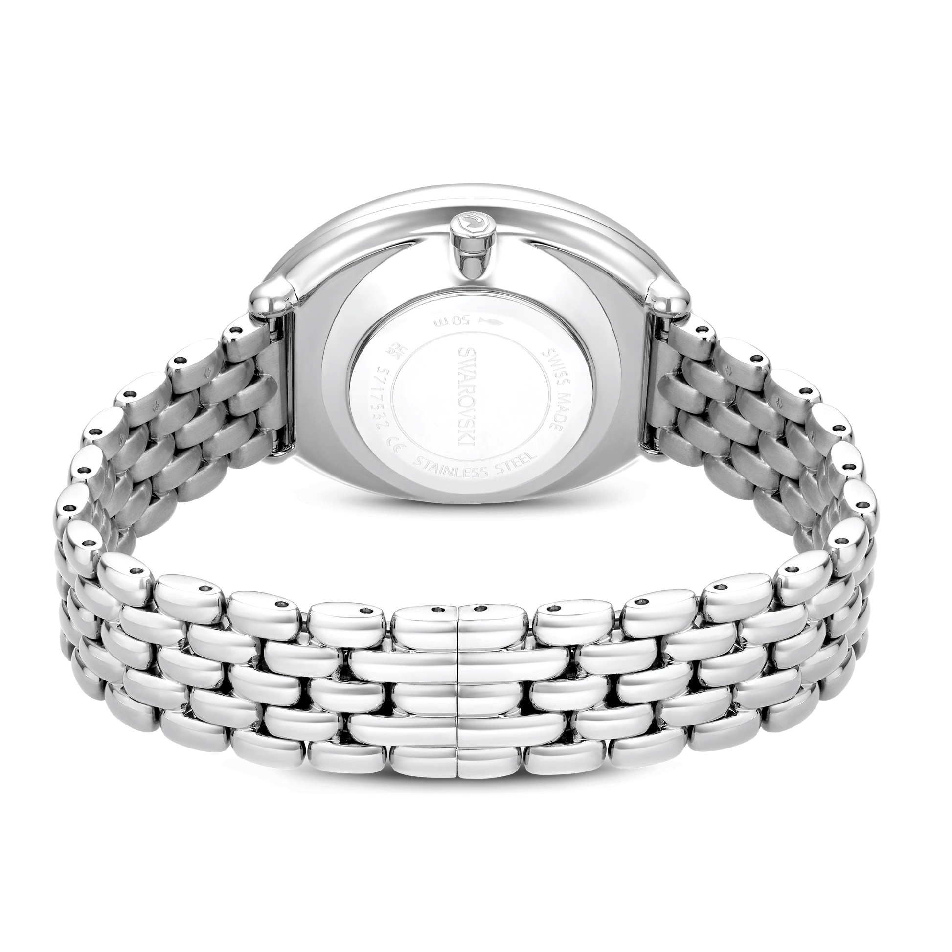 Imber bangle watch, Swiss Made, Metal bracelet, Silver tone, Stainless steel 5717590