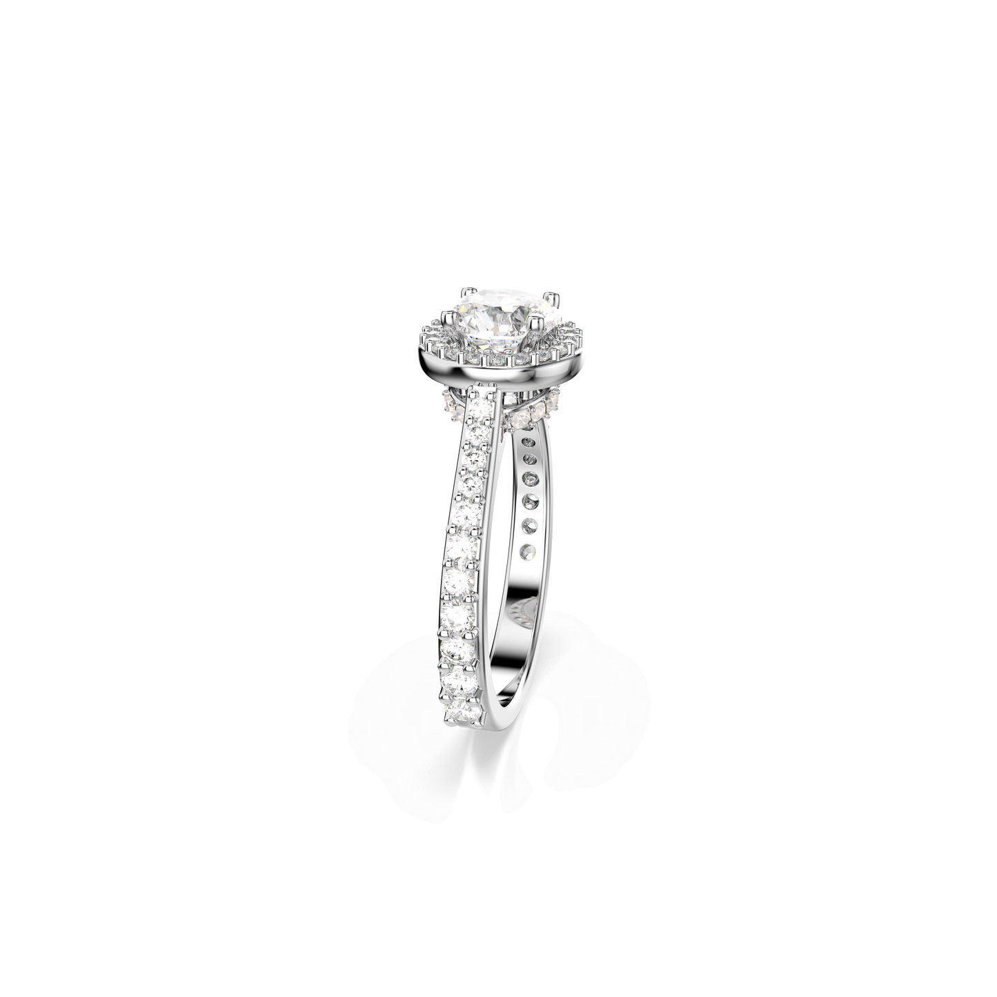 Una Angelic ring, Round cut, White, Silver-tone finish 5717927