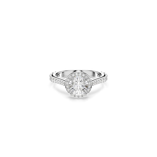 Una Angelic ring, Round cut, White, Silver-tone finish 5717929