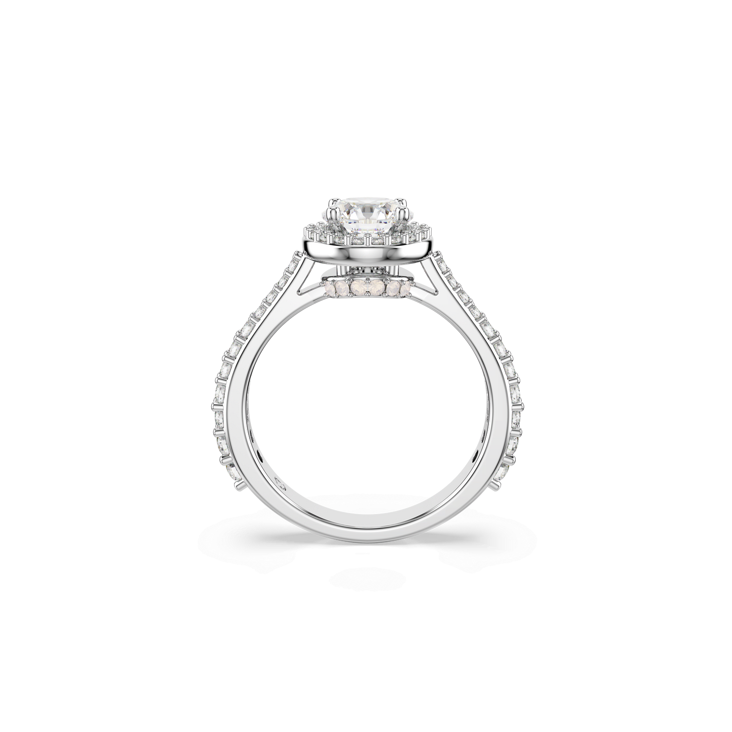 Una Angelic ring, Round cut, White, Silver-tone finish 5717929