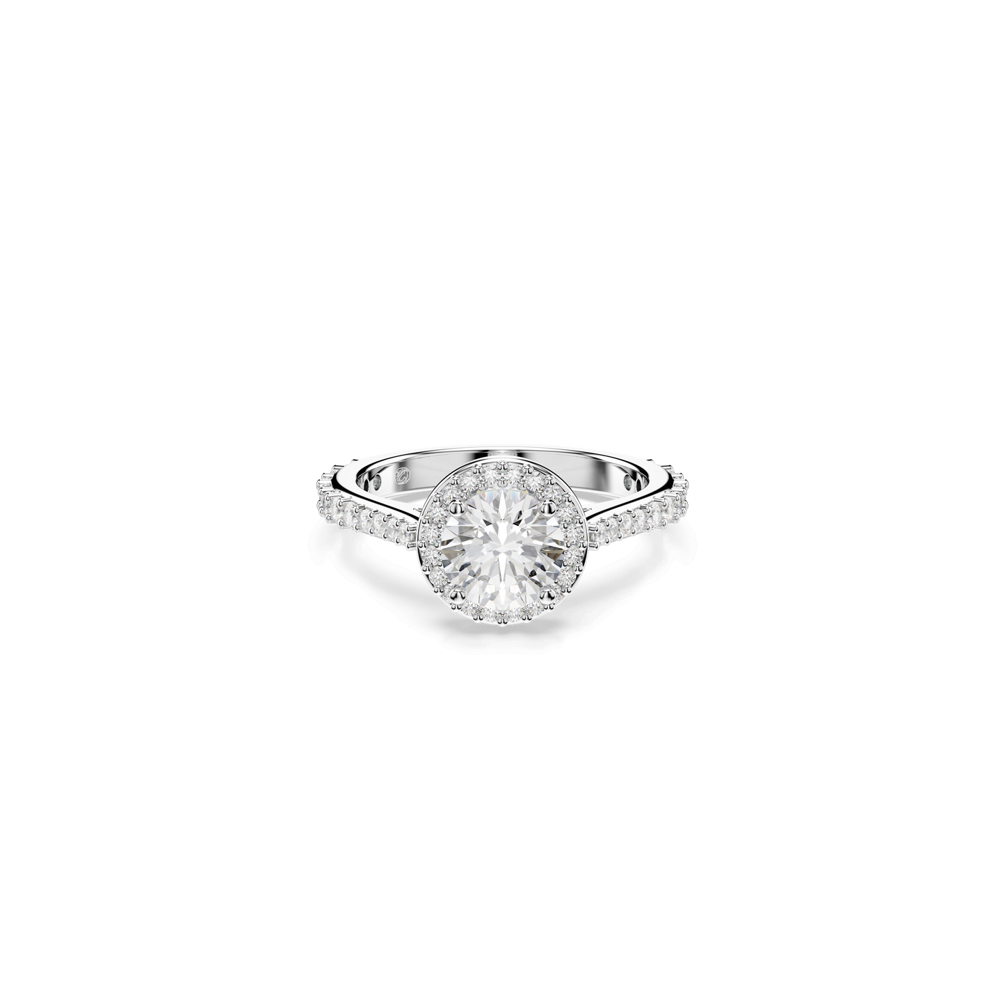 Una Angelic ring, Round cut, White, Silver-tone finish 5717931