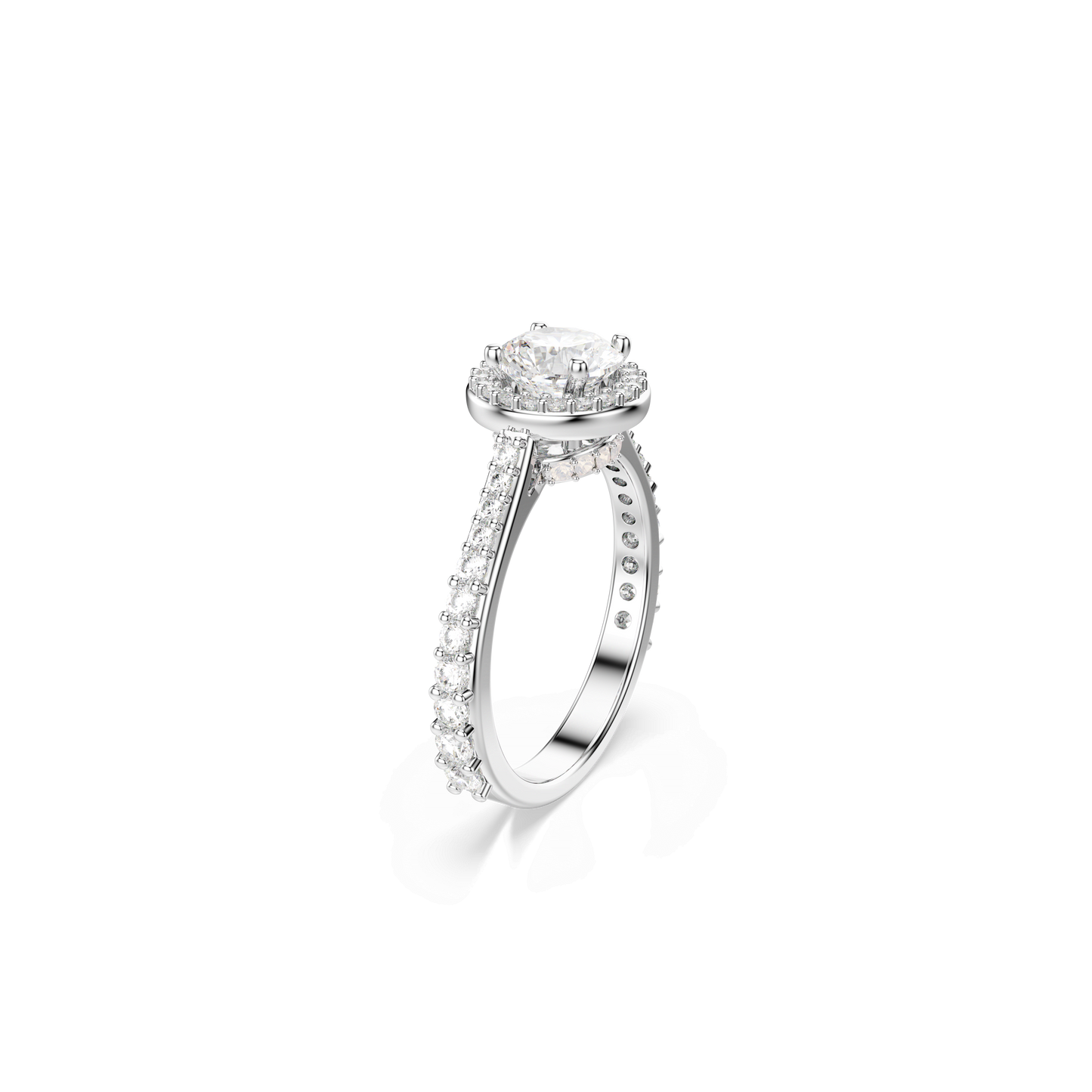 Una Angelic ring, Round cut, White, Silver-tone finish 5717931