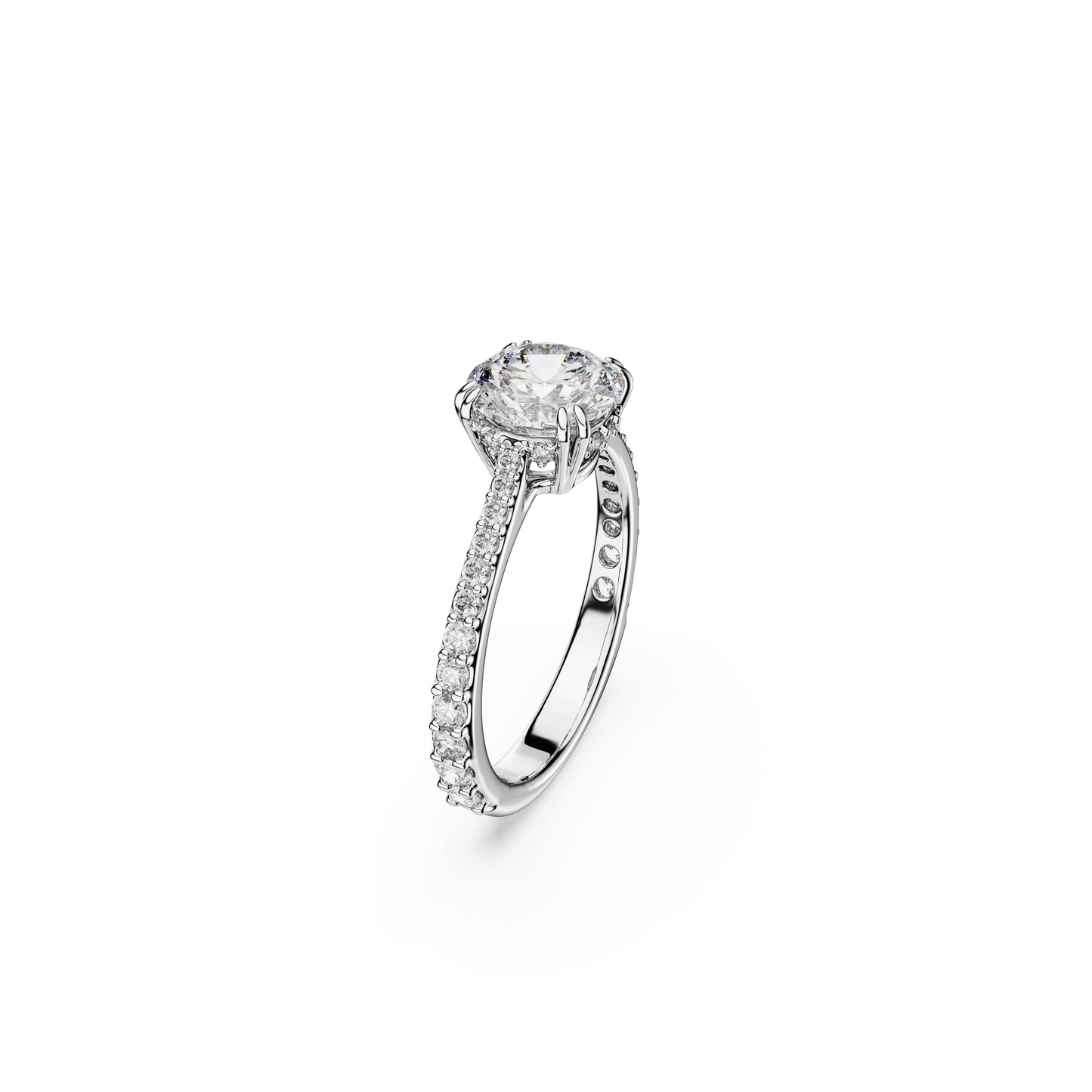 Stilla cocktail ring, Round cut, Pavé, White, Silver-tone finish 5717932