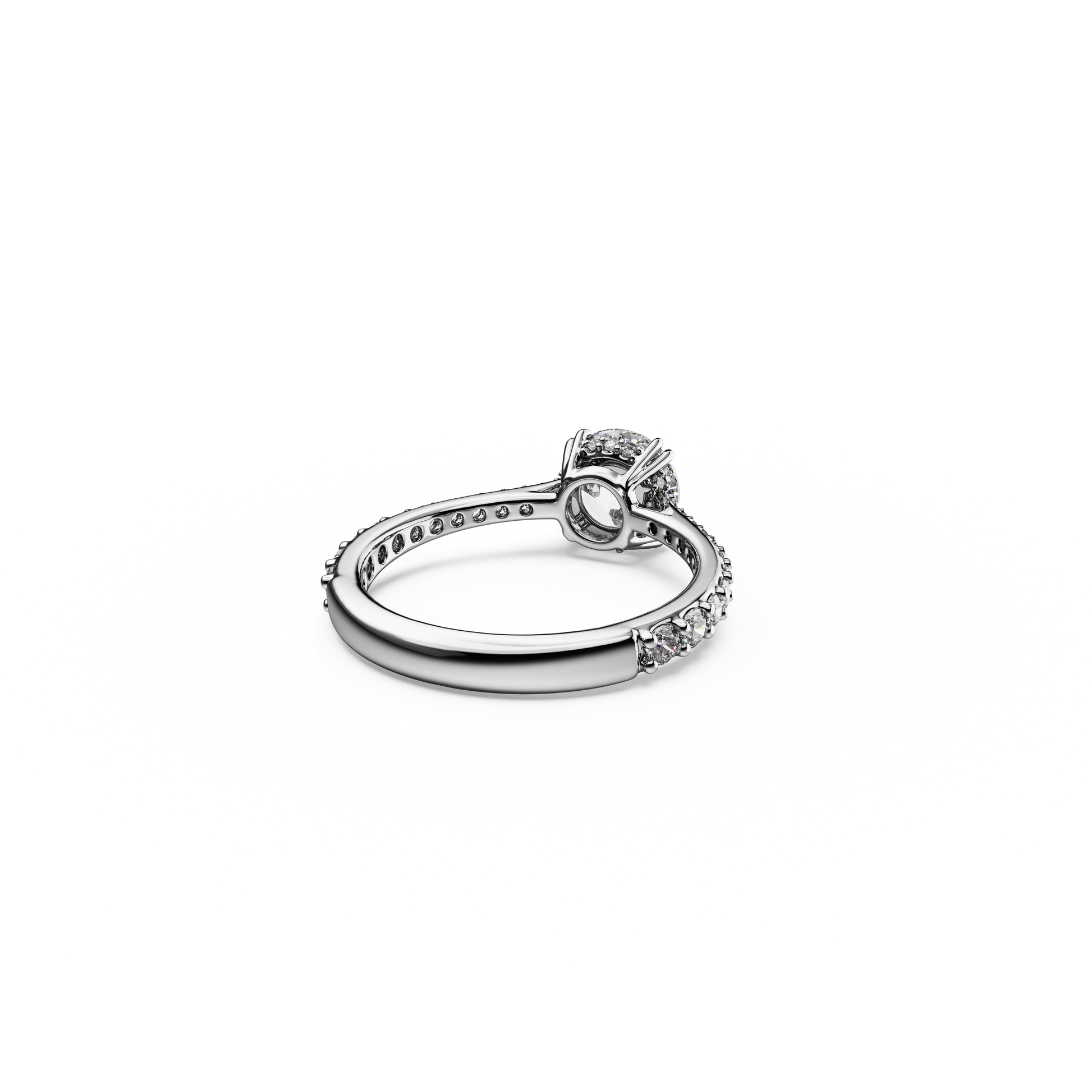Stilla cocktail ring, Round cut, Pavé, White, Silver-tone finish 5717934