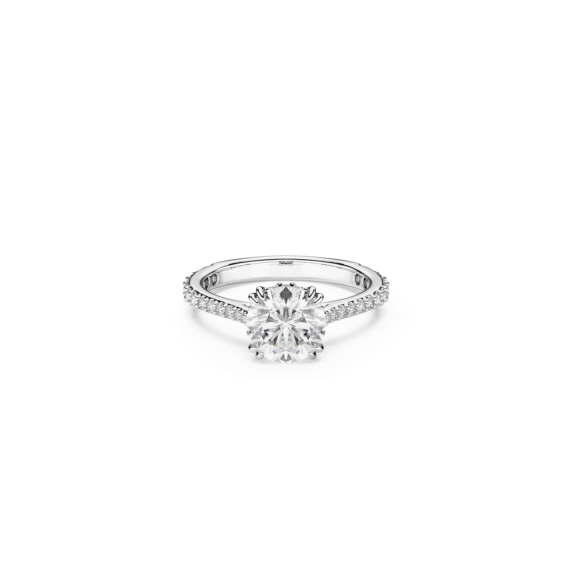 Stilla cocktail ring, Round cut, Pavé, White, Silver-tone finish 5717935