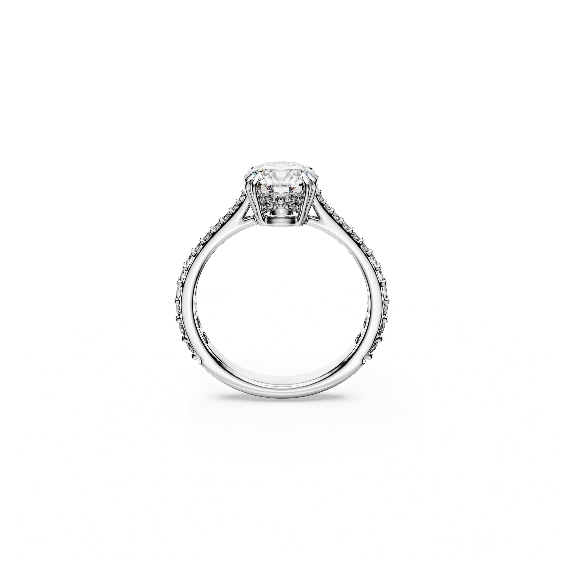 Stilla cocktail ring, Round cut, Pavé, White, Silver-tone finish 5717935