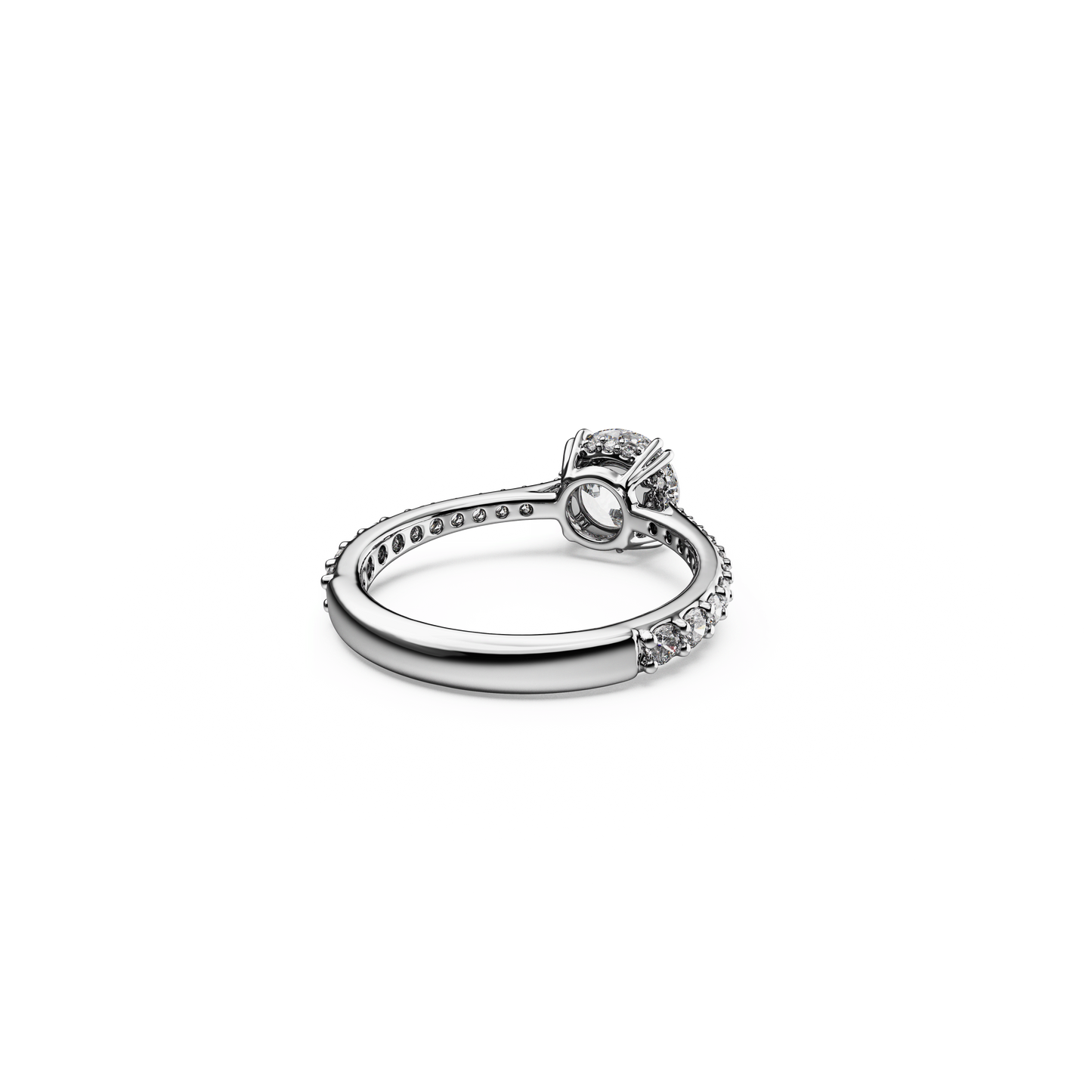 Stilla cocktail ring, Round cut, Pavé, White, Silver-tone finish 5717935