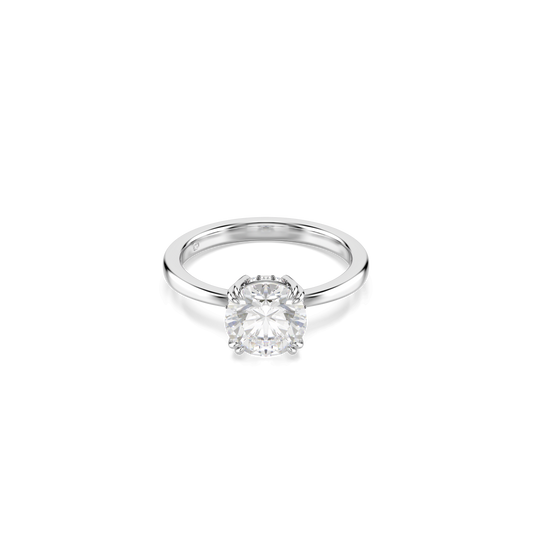 Stilla cocktail ring, Round cut, White, Silver-tone finish 5717938