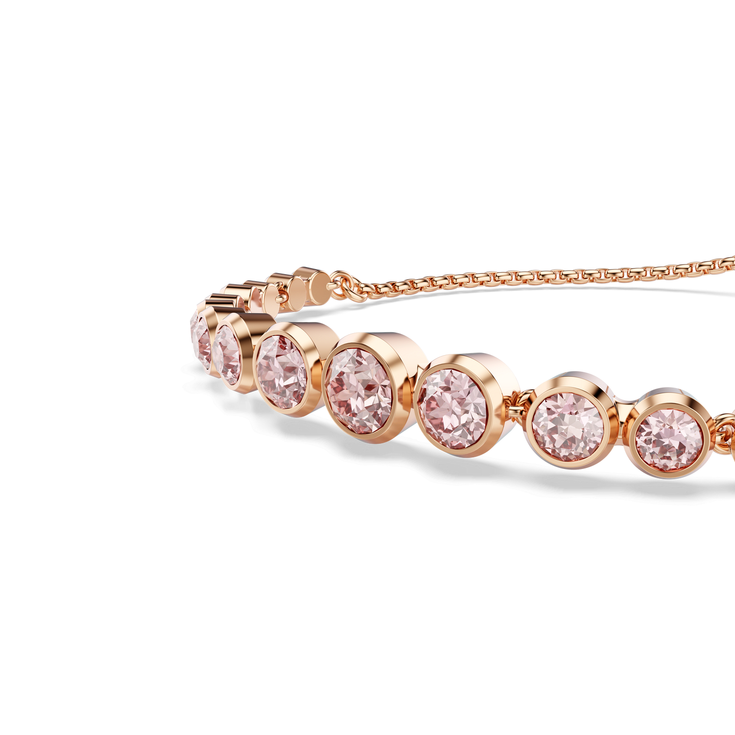 Imber bracelet, Mixed round cuts, Pink, Rose gold-tone plated 5718204