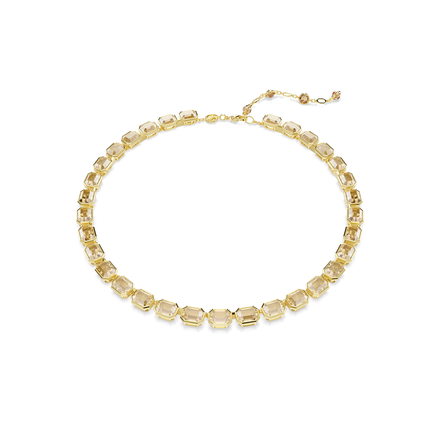 Millenia necklace, Octagon cut, Yellow, Gold-tone plated 5718674