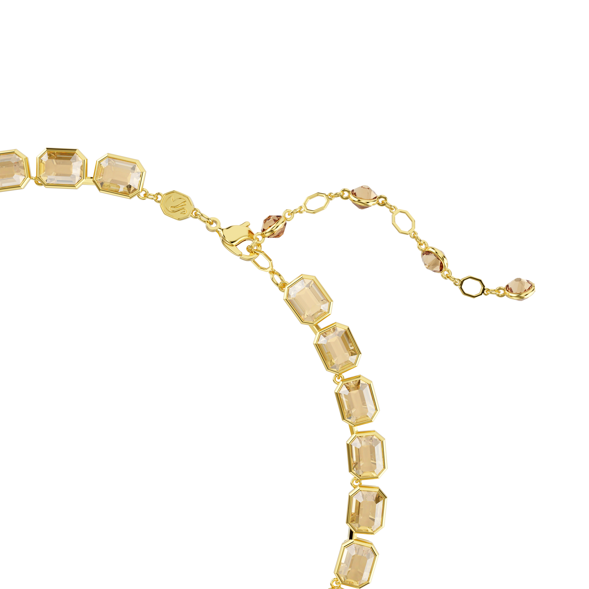 Millenia necklace, Octagon cut, Yellow, Gold-tone plated 5718674
