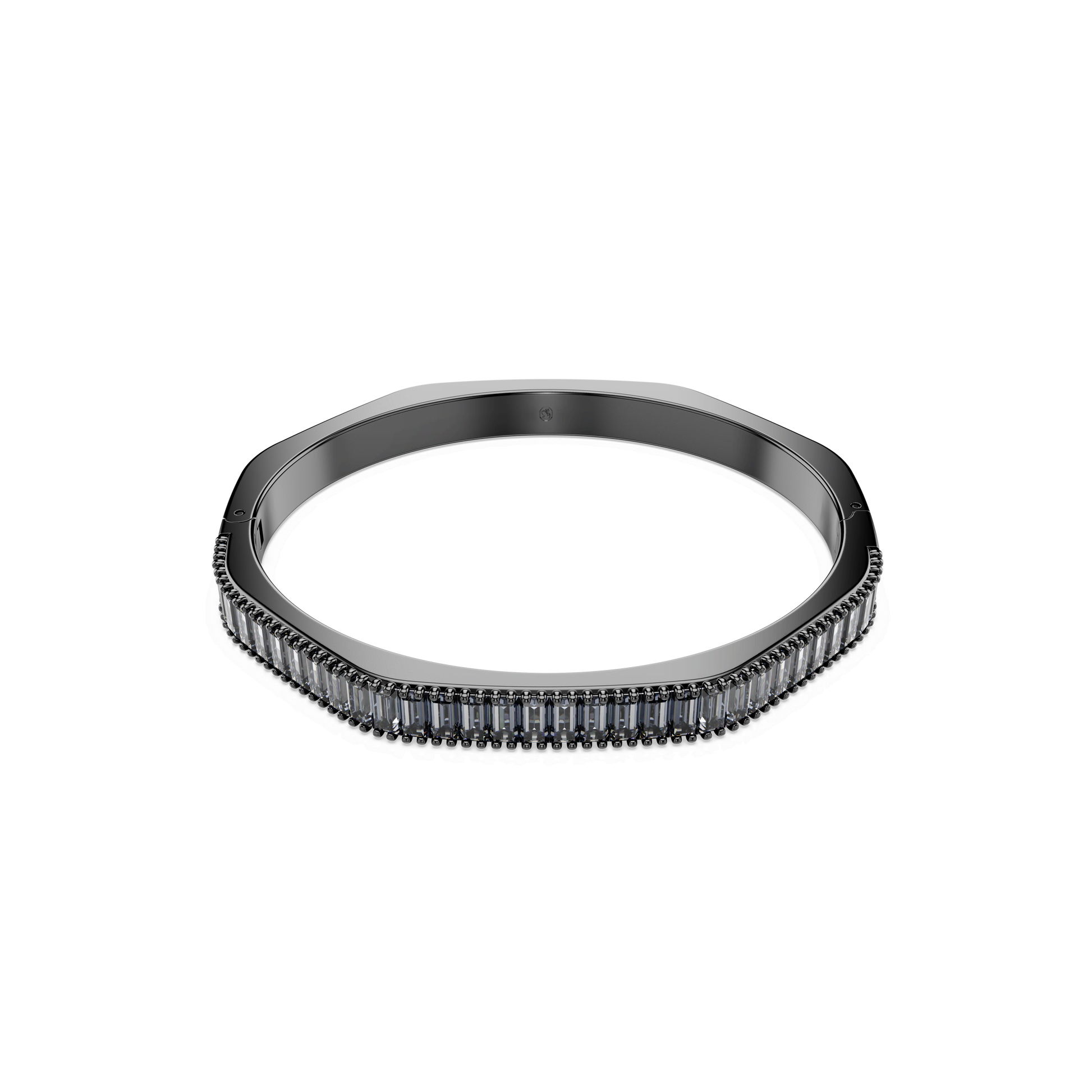 Matrix bangle, Baguette cut, Octagon shape, Gray, Ruthenium plated 5720365