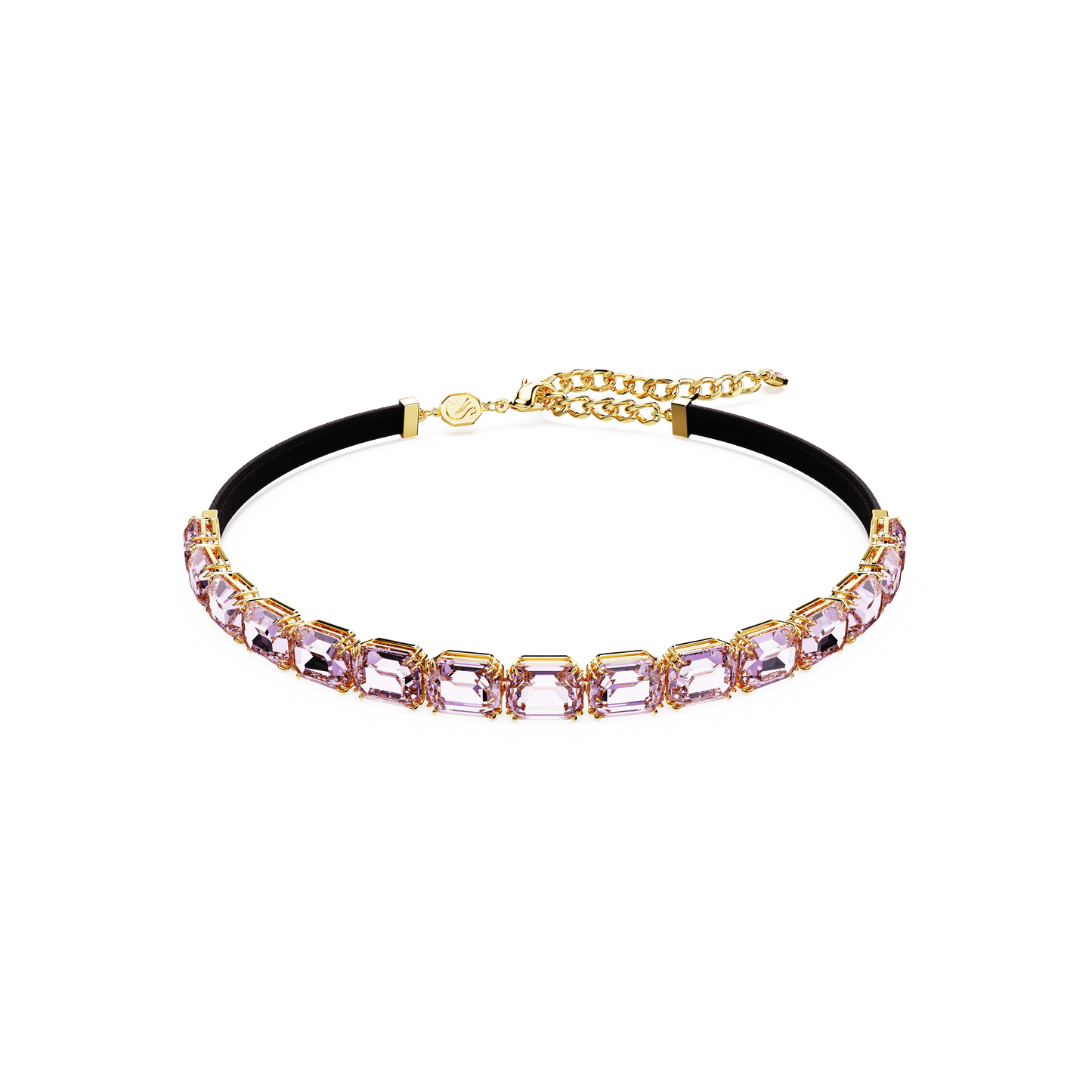 Millenia choker, Octagon cut, Purple, Gold-tone plated 5720486