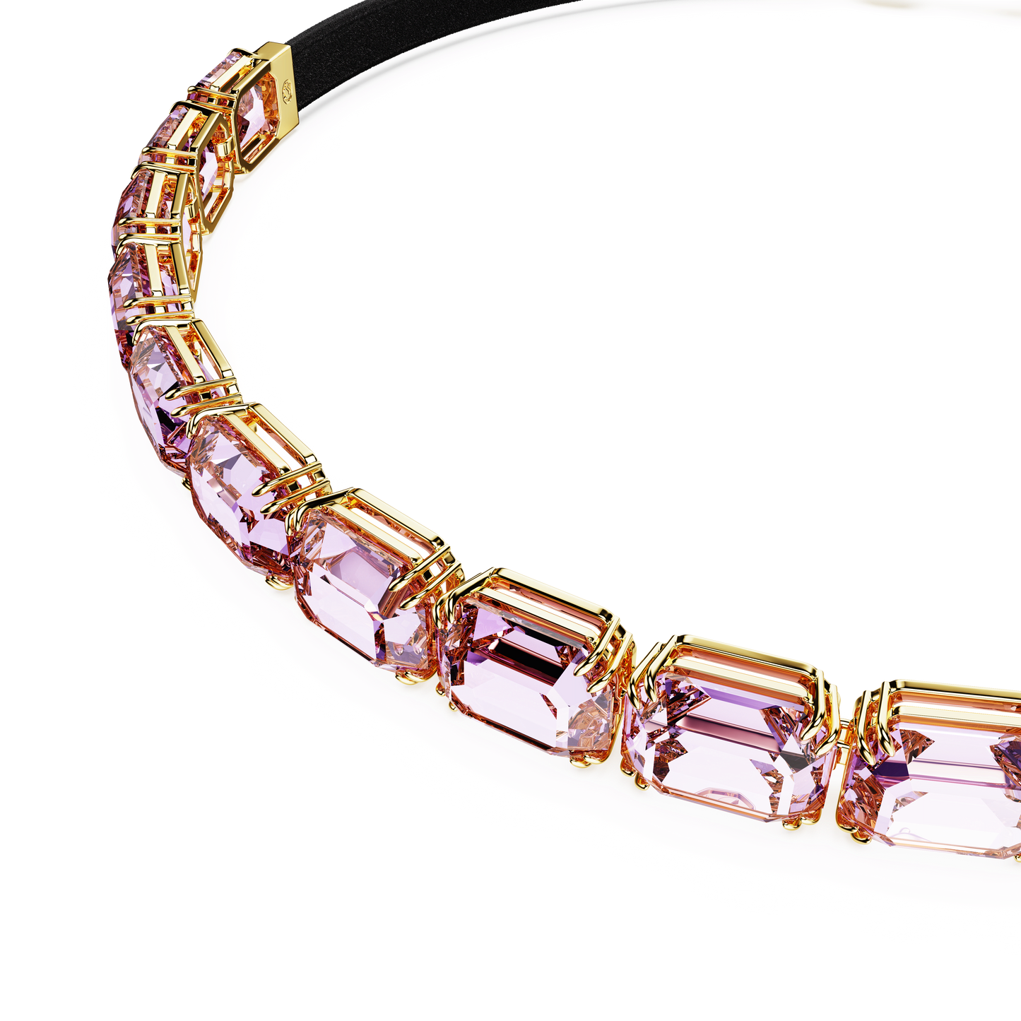 Millenia choker, Octagon cut, Purple, Gold-tone plated 5720486
