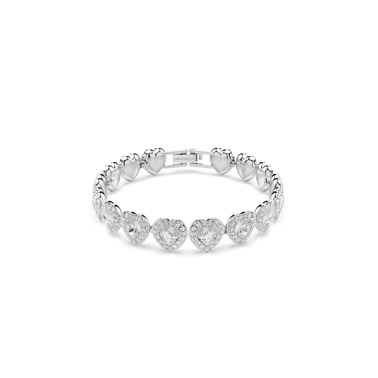 Ariana Grande x Swarovski bracelet, Mixed cuts, Heart, White, Rhodium plated 5720860