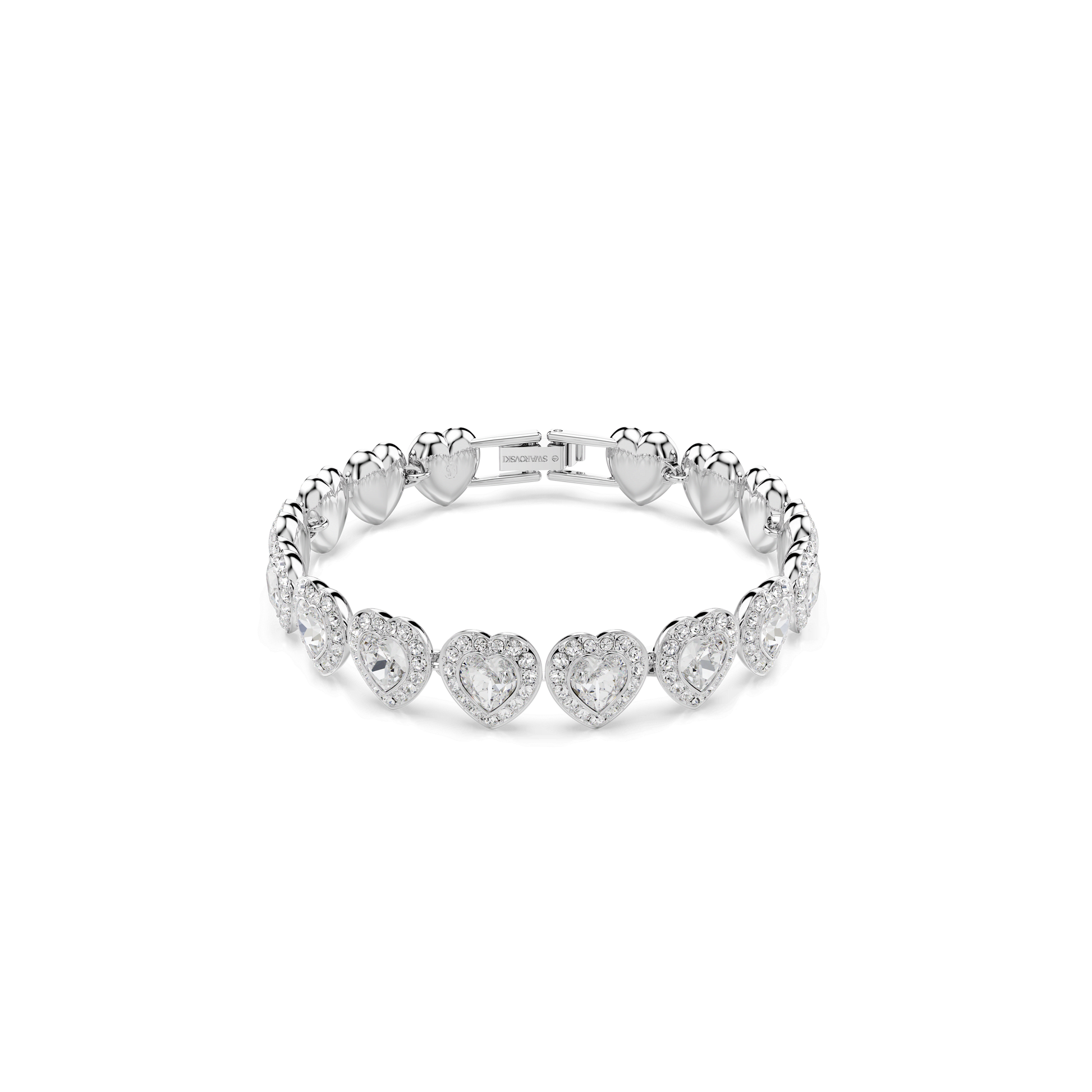 Ariana Grande x Swarovski bracelet, Mixed cuts, Heart, White, Rhodium plated 5720860